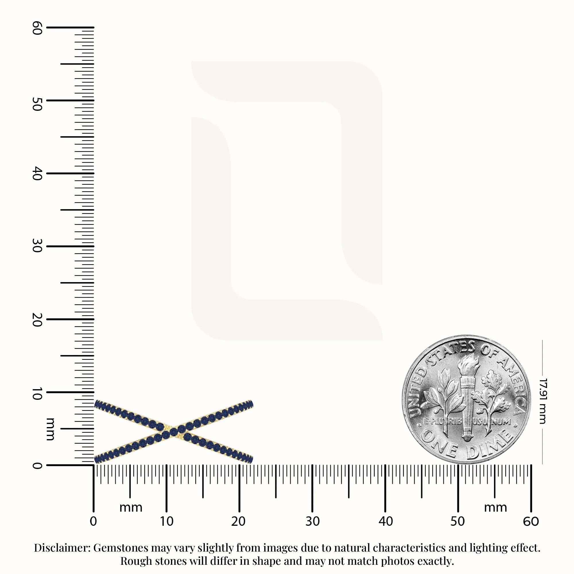 natural blue sapphire criss cross band rings in yellow gold vermeil