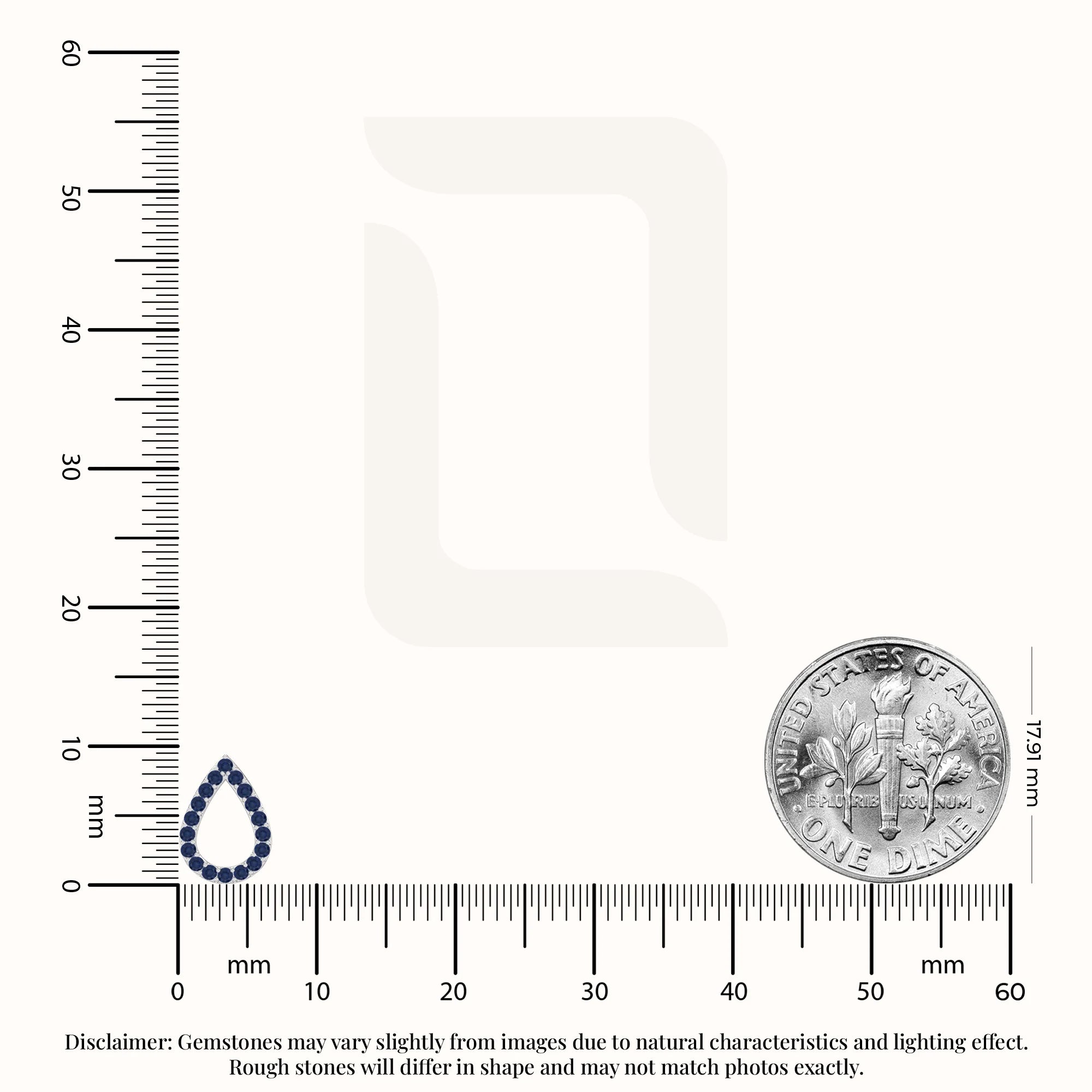 natural blue-sapphire teardrop stud earrings in sterling silver 