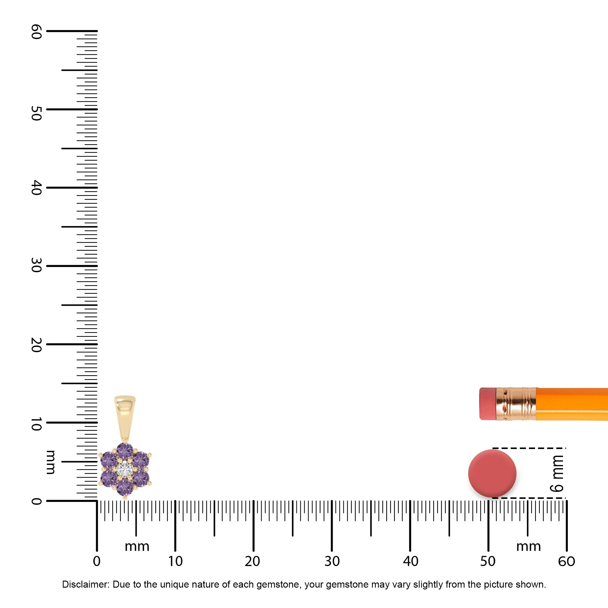 natural amethyst flower necklaces in yellow gold vermeil 