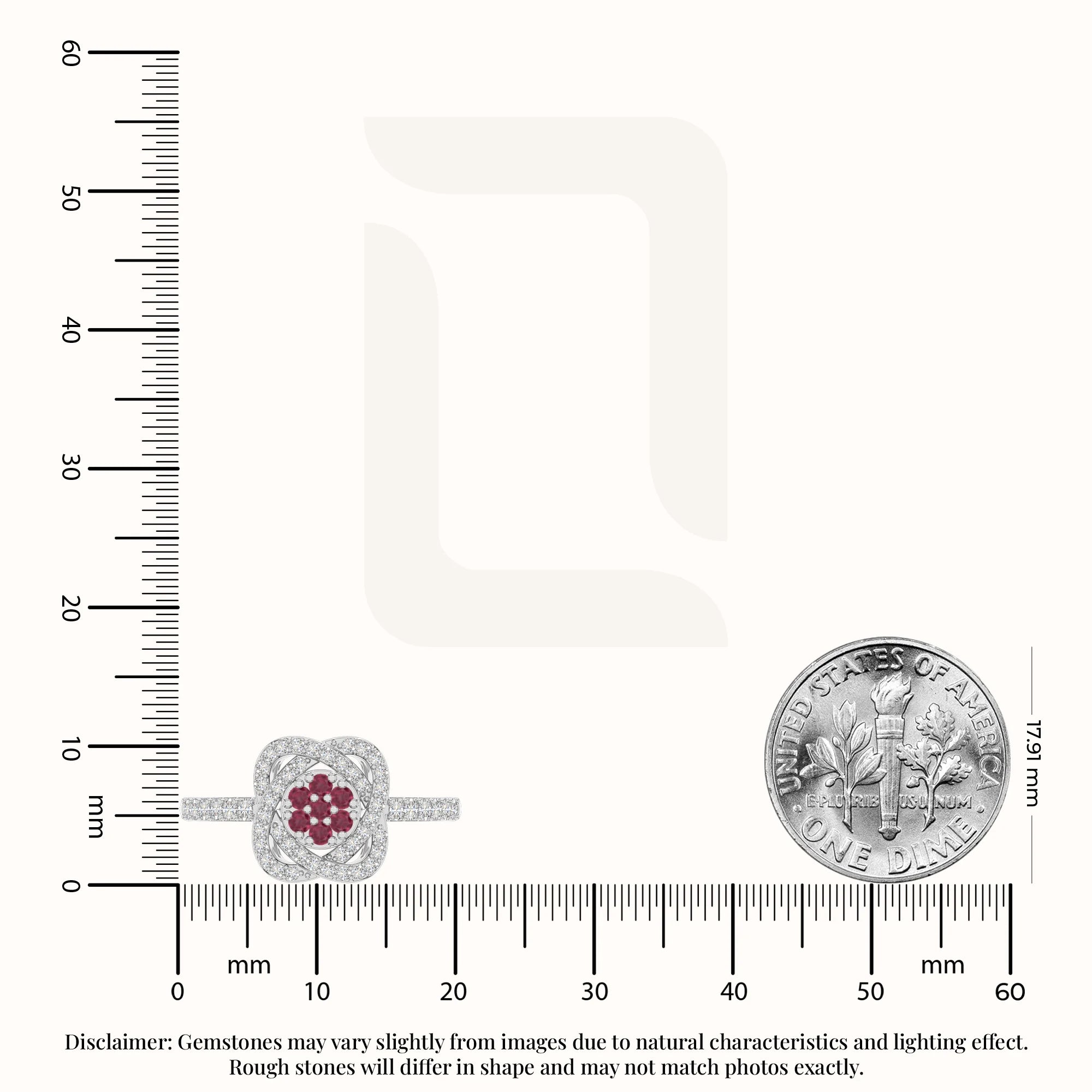 natural ruby infinity promise rings in sterling silver 