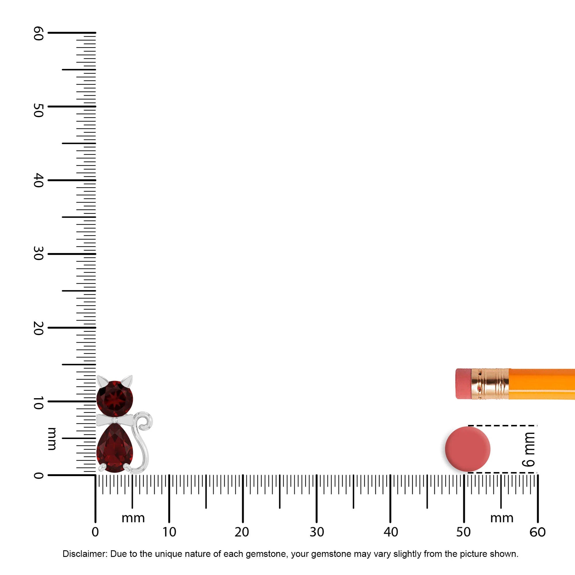 natural garnet cat necklaces in sterling silver 