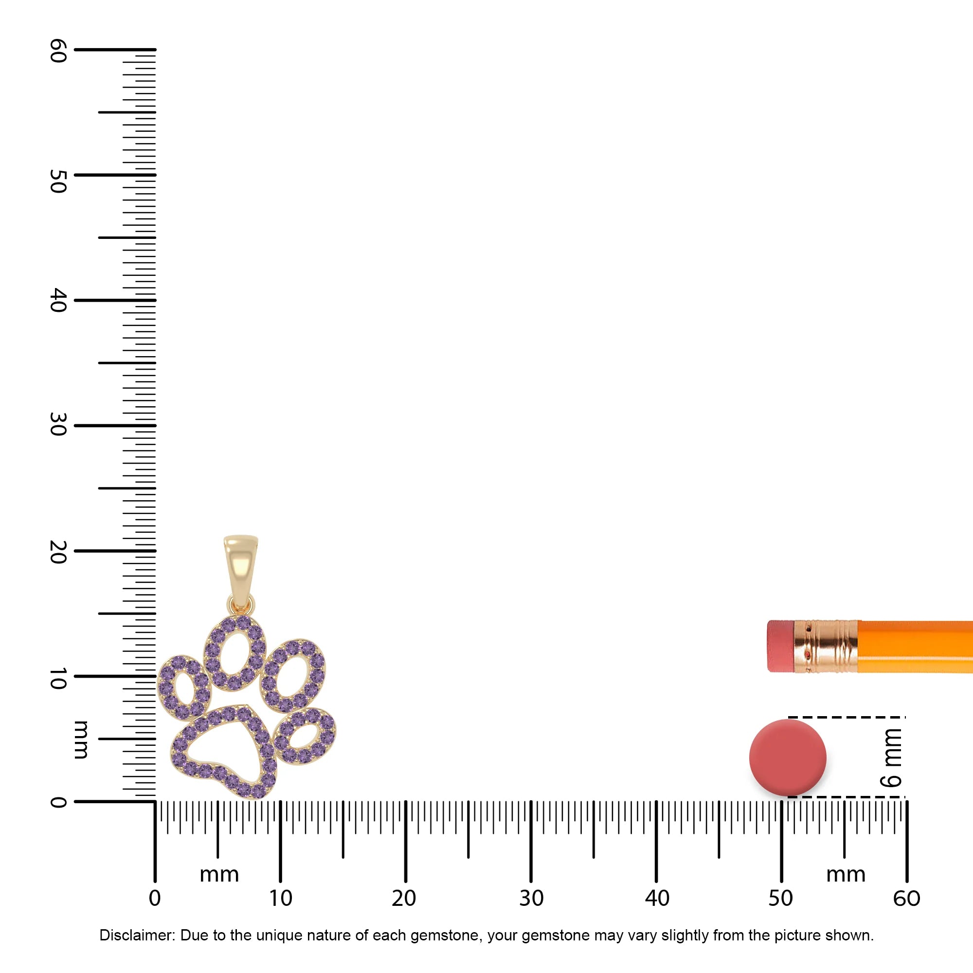 natural amethyst dog paw knot necklaces in yellow gold vermeil 