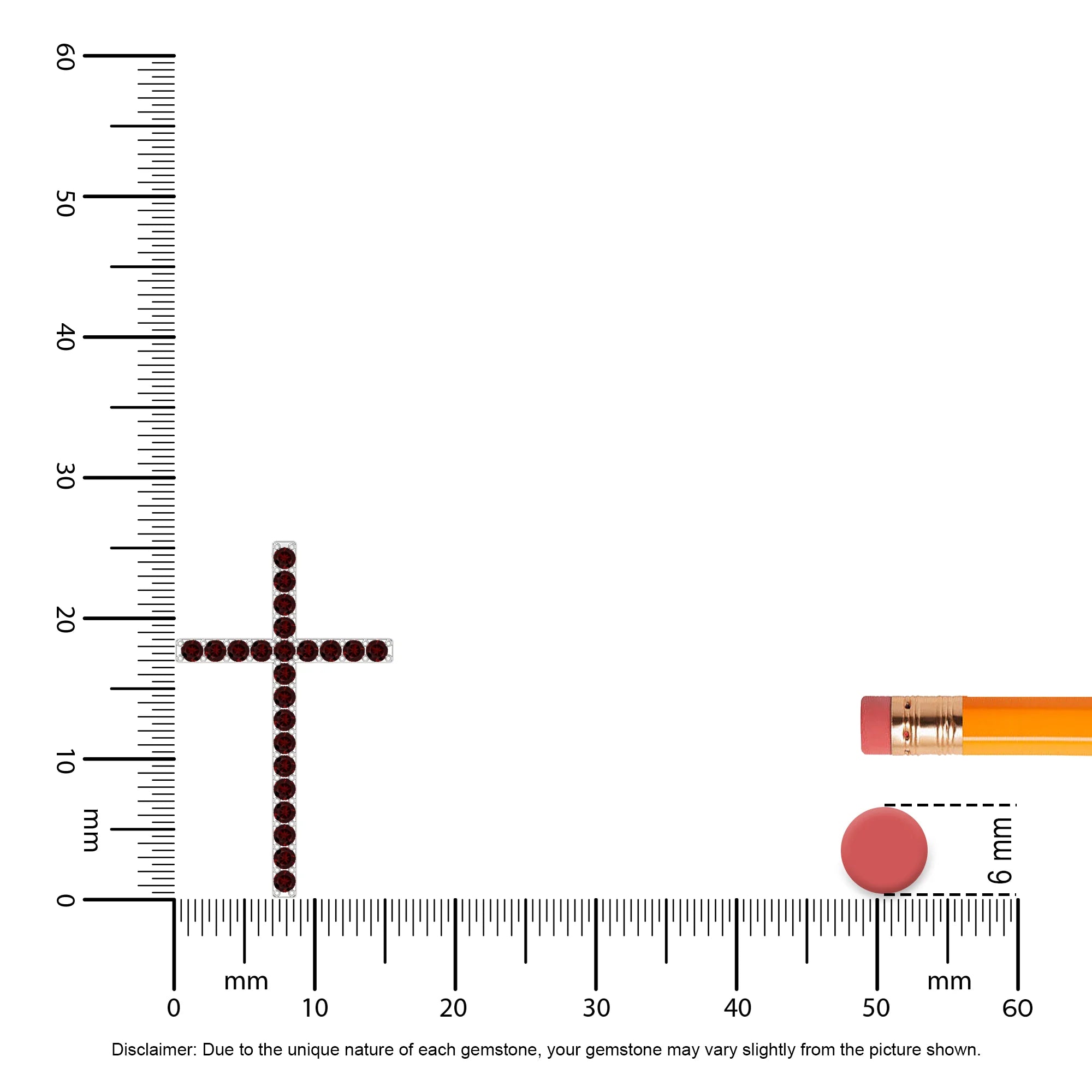 natural garnet cross necklaces in sterling silver 