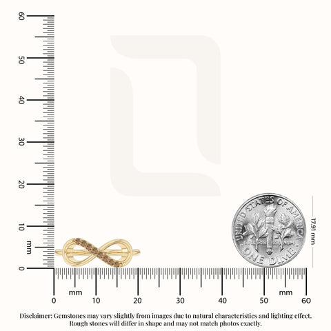 natural citrine infinity promise rings in yellow gold vermeil