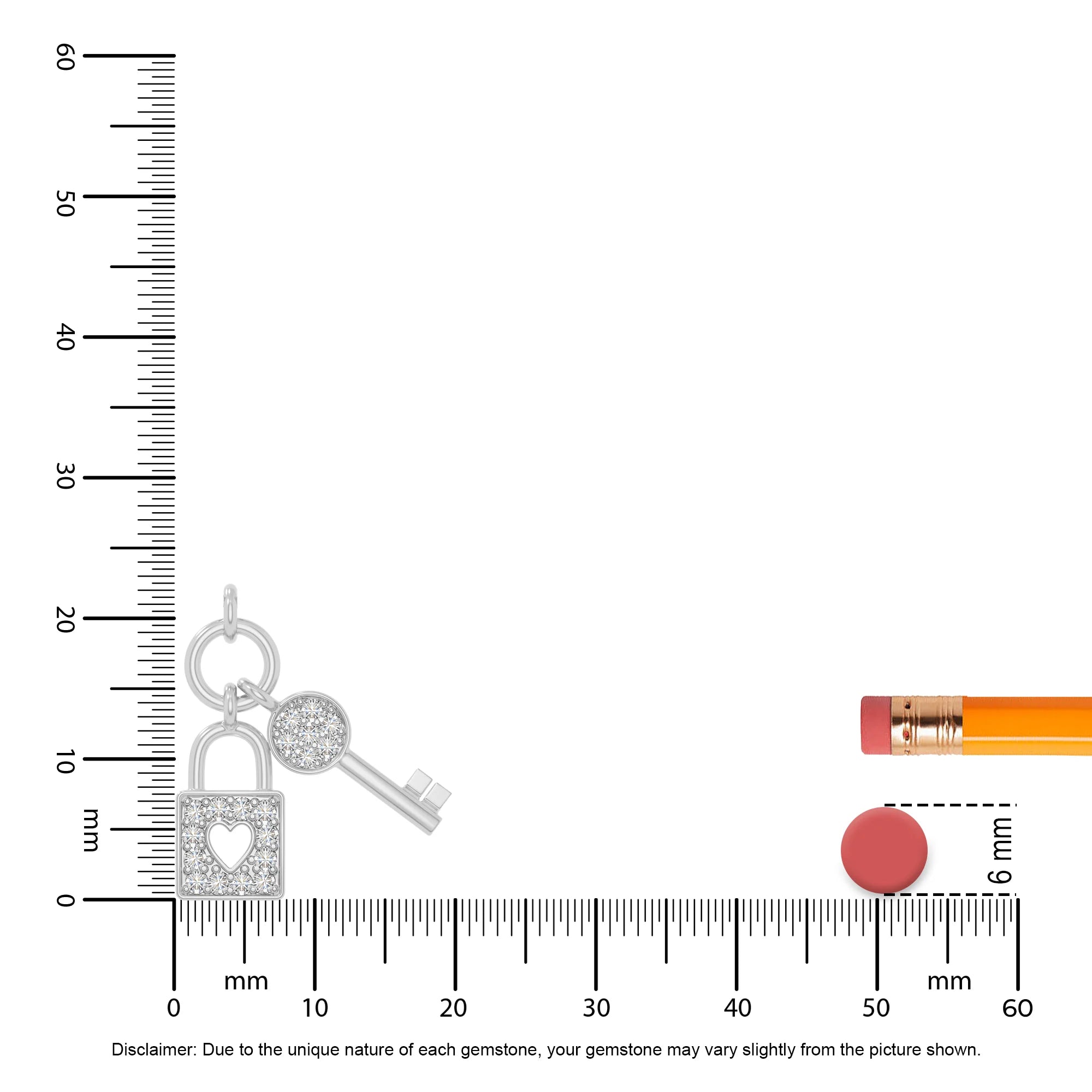 moissanite lock & key necklaces in sterling silver 