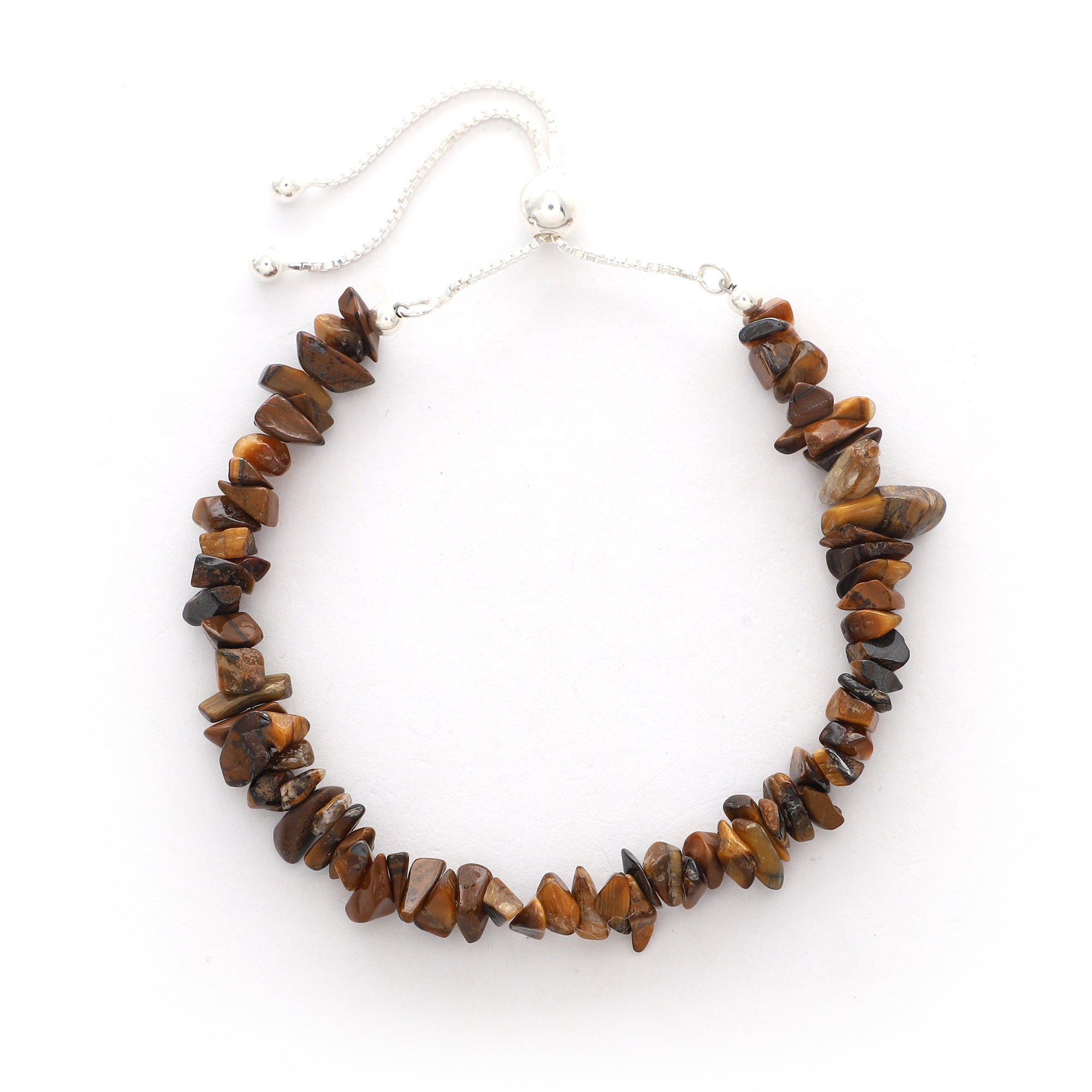 natural tiger-eye rough shape bolo bracelet