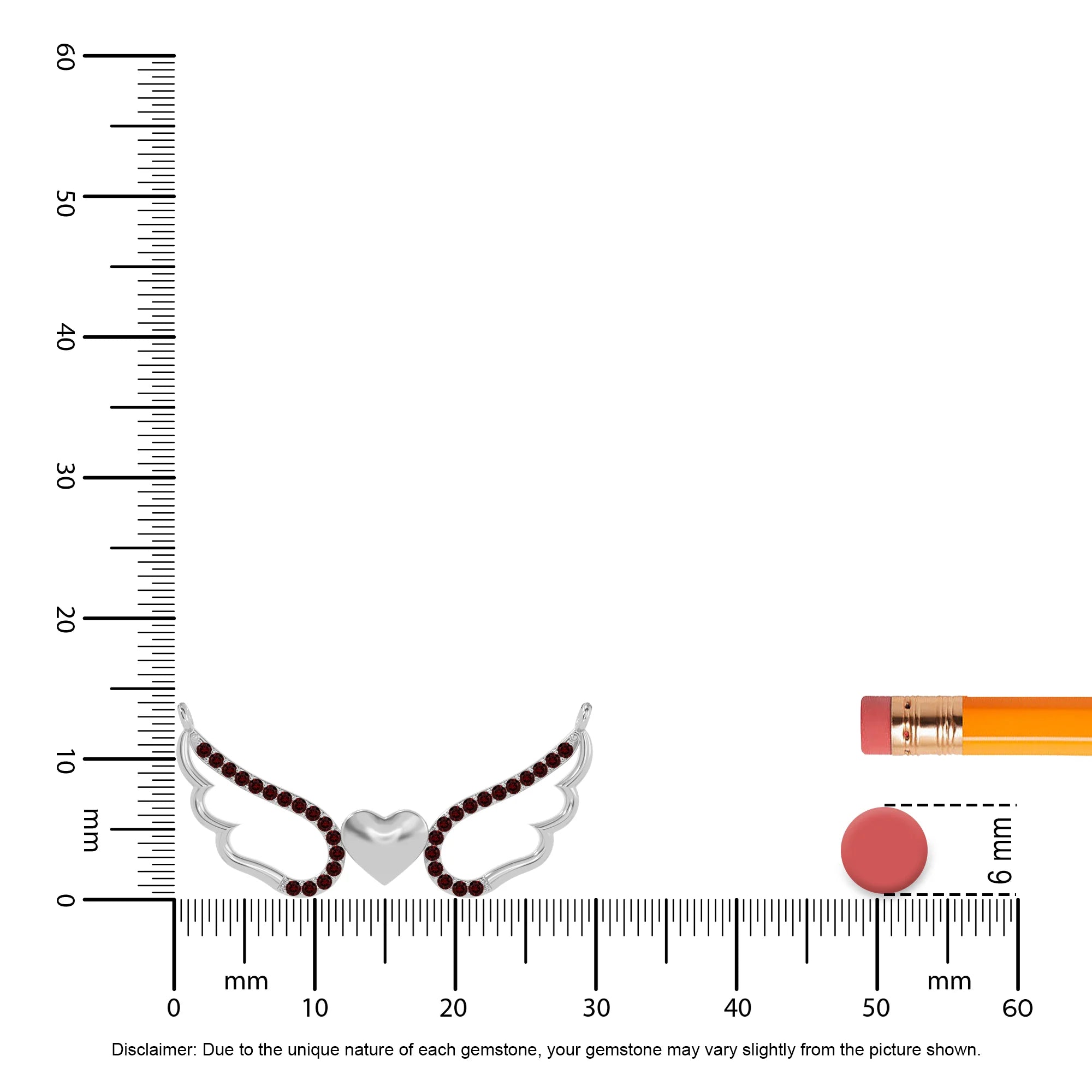 natural garnet angel wings heart necklaces in sterling silver 