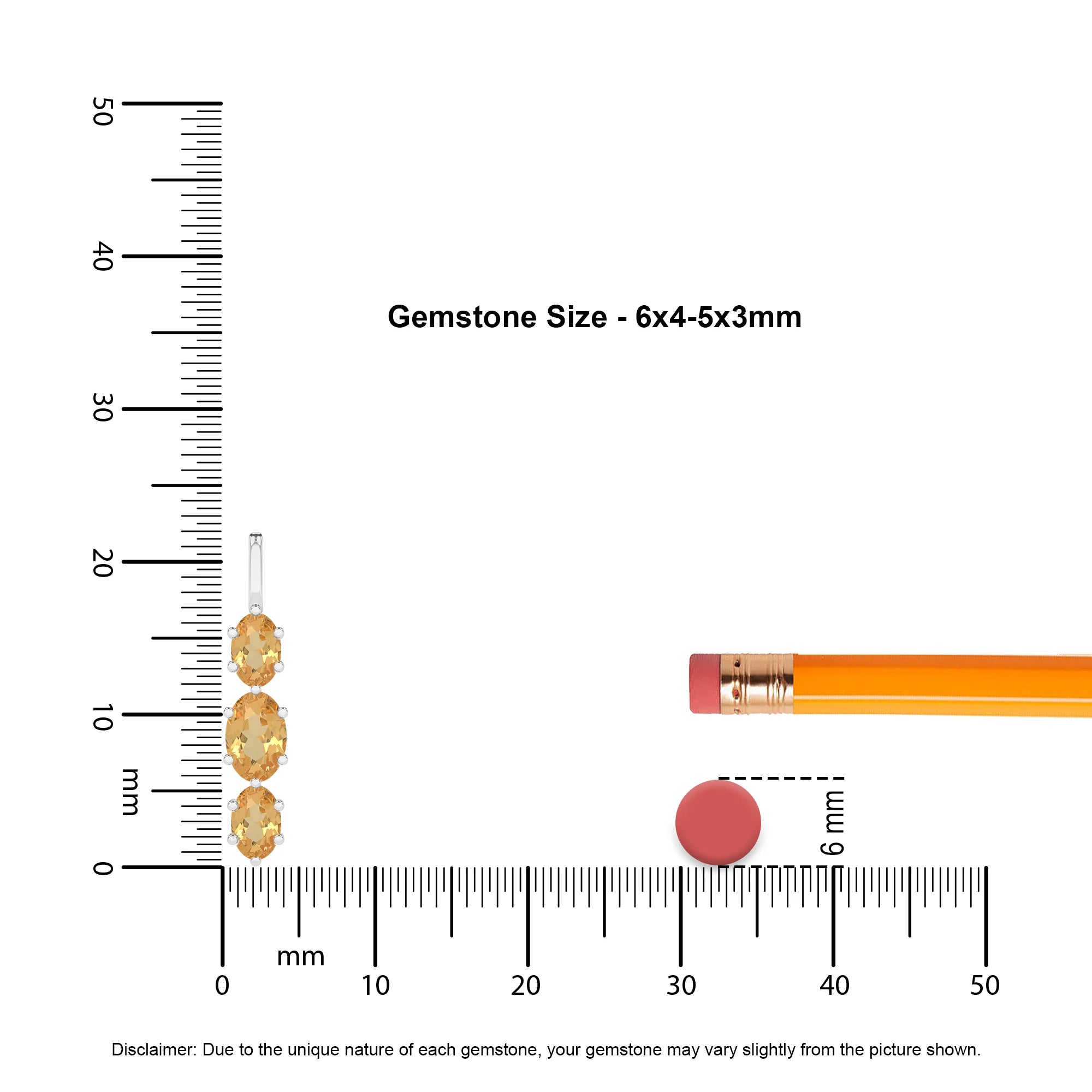 natural citrine oval shape pendant necklace