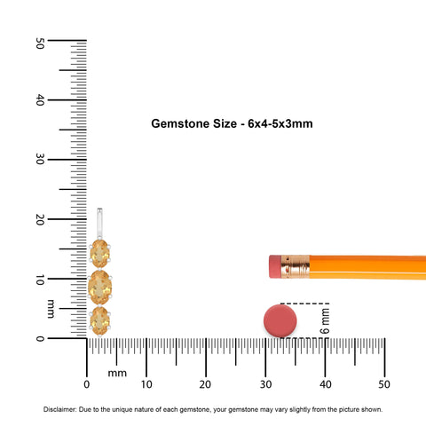 natural citrine oval shape pendant necklace