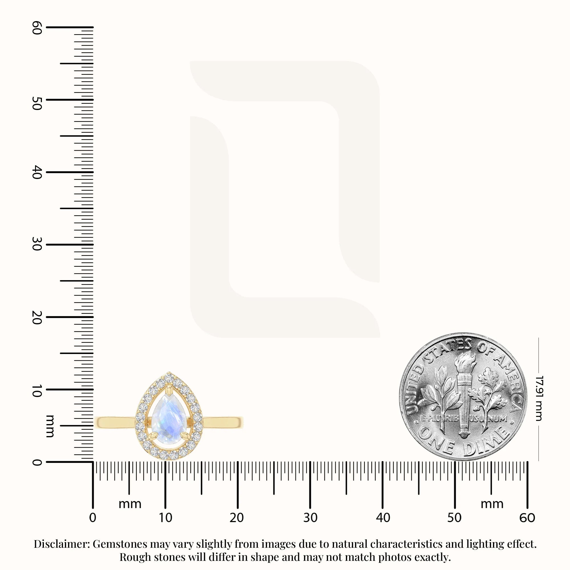 natural rainbow moonstone solitaire halo engagement rings in yellow gold vermeil