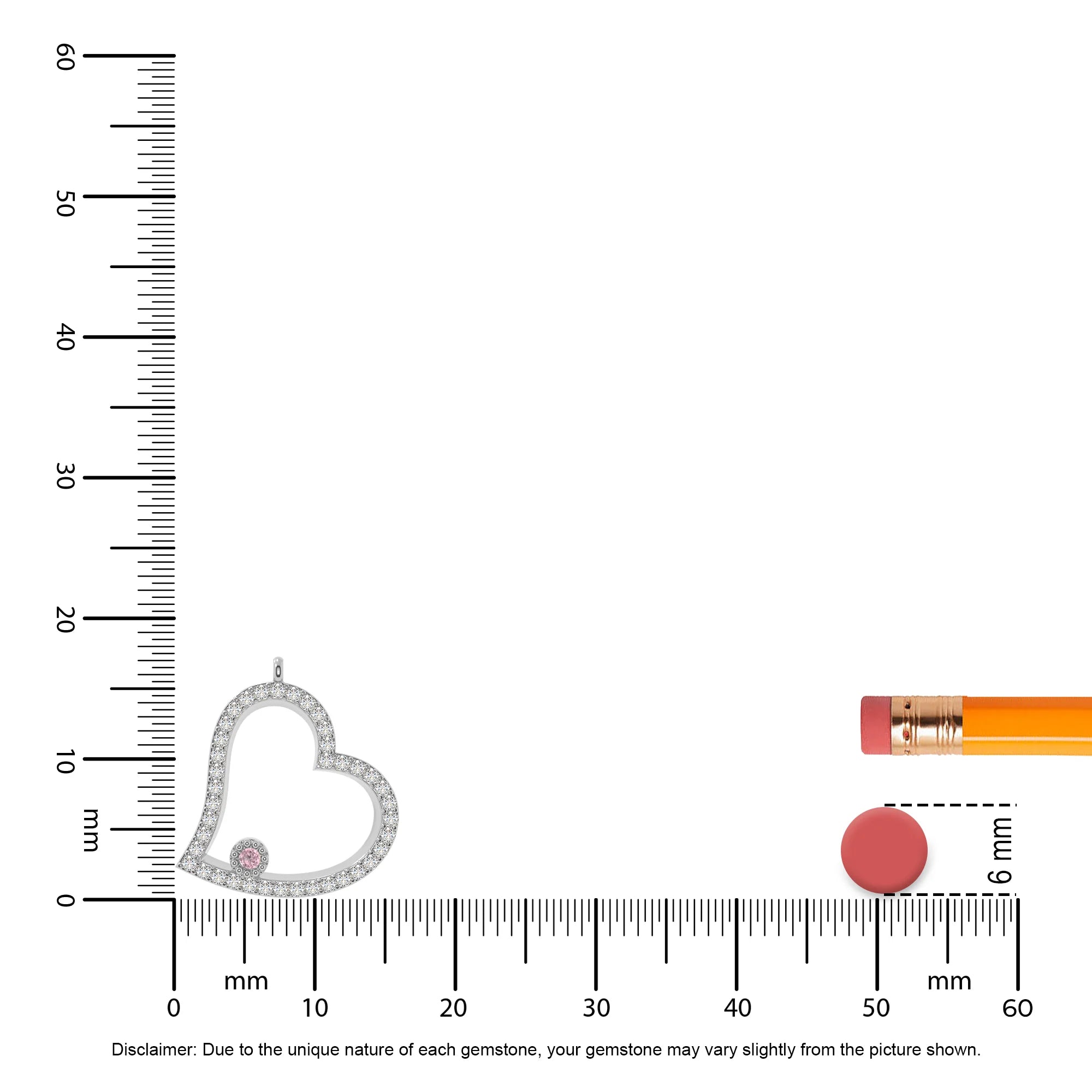 natural pink-tourmaline heart necklaces in sterling silver 