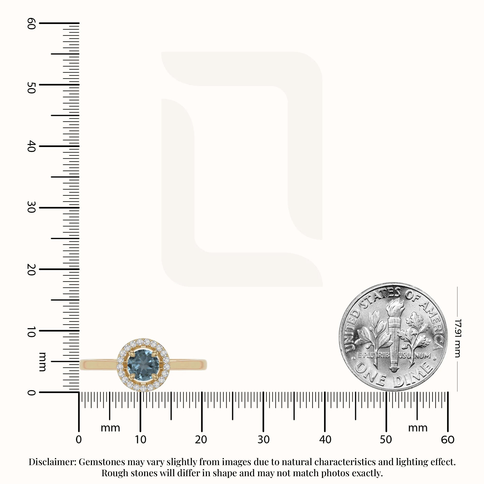 natural london blue topaz solitaire halo engagement rings in yellow gold vermeil