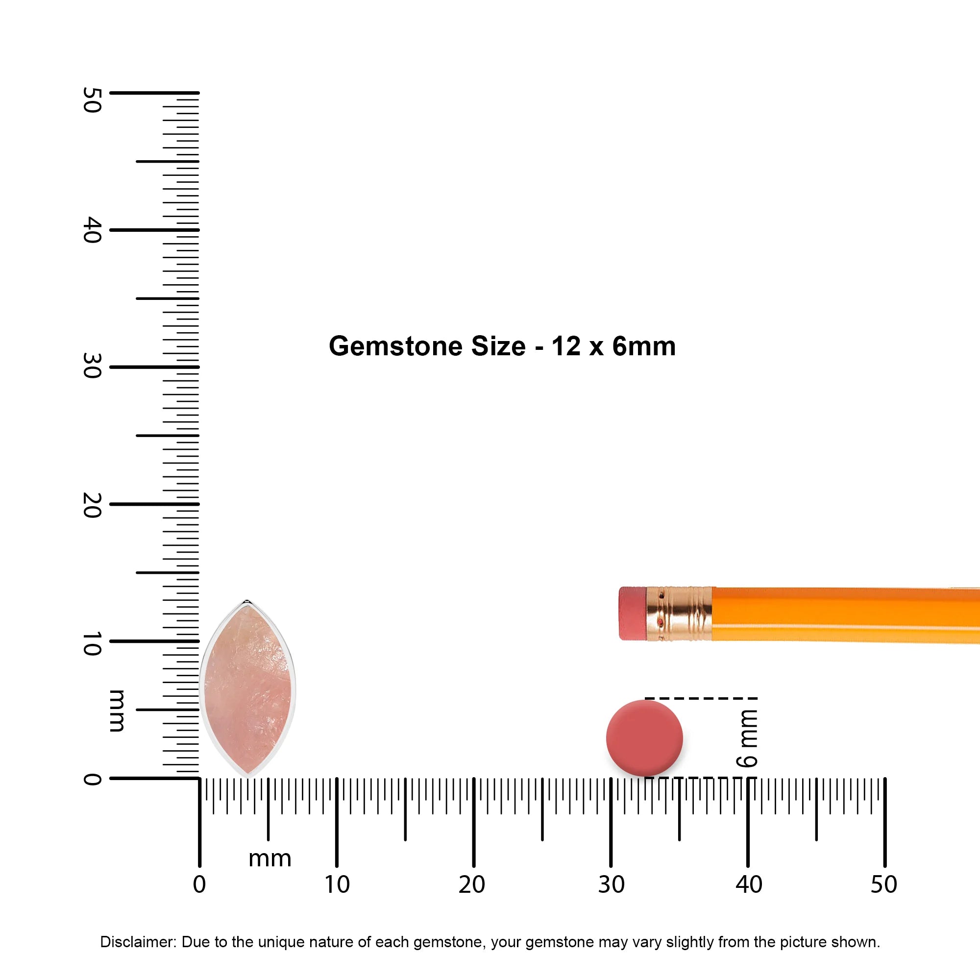 natural rose-quartz marquise shape pendant necklace