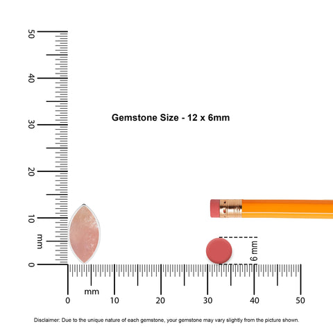 natural rose-quartz marquise shape pendant necklace