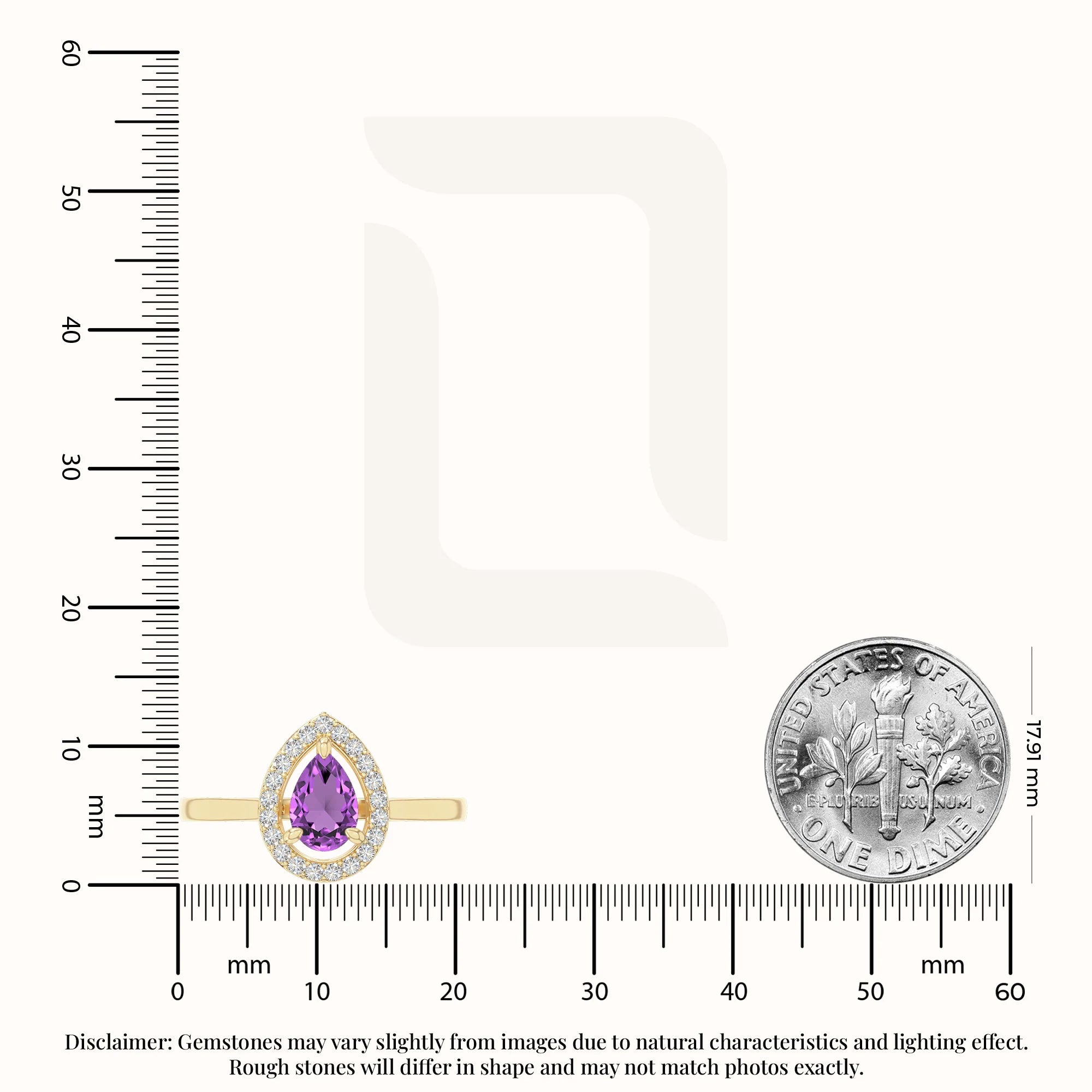 natural amethyst solitaire halo engagement rings in yellow gold vermeil