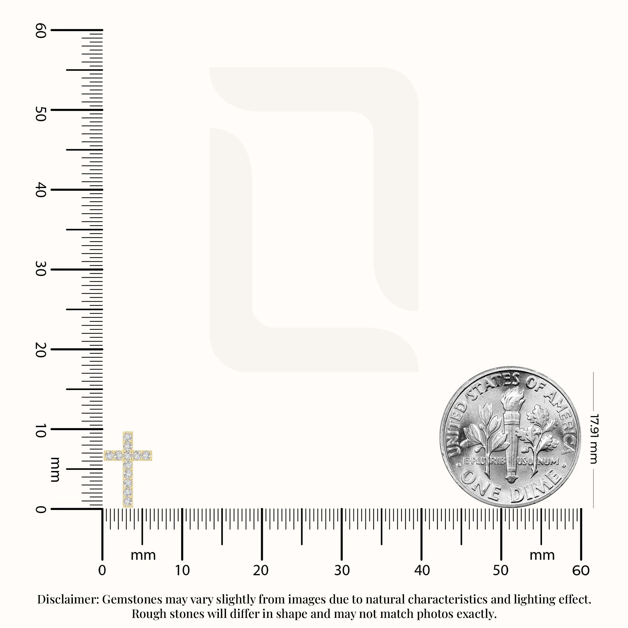moissanite cross stud earrings in yellow gold vermeil 