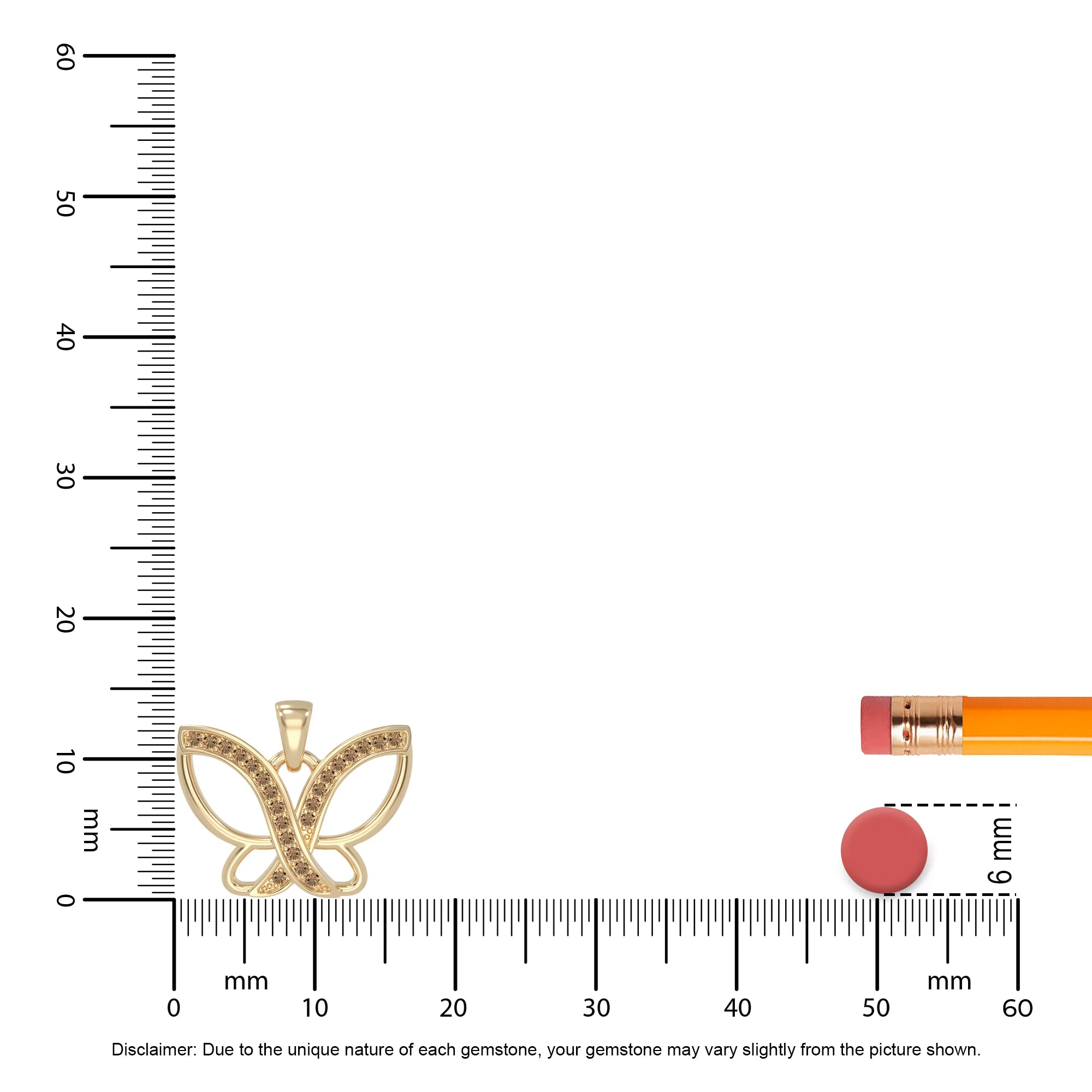 natural citrine butterfly necklaces in yellow gold vermeil 