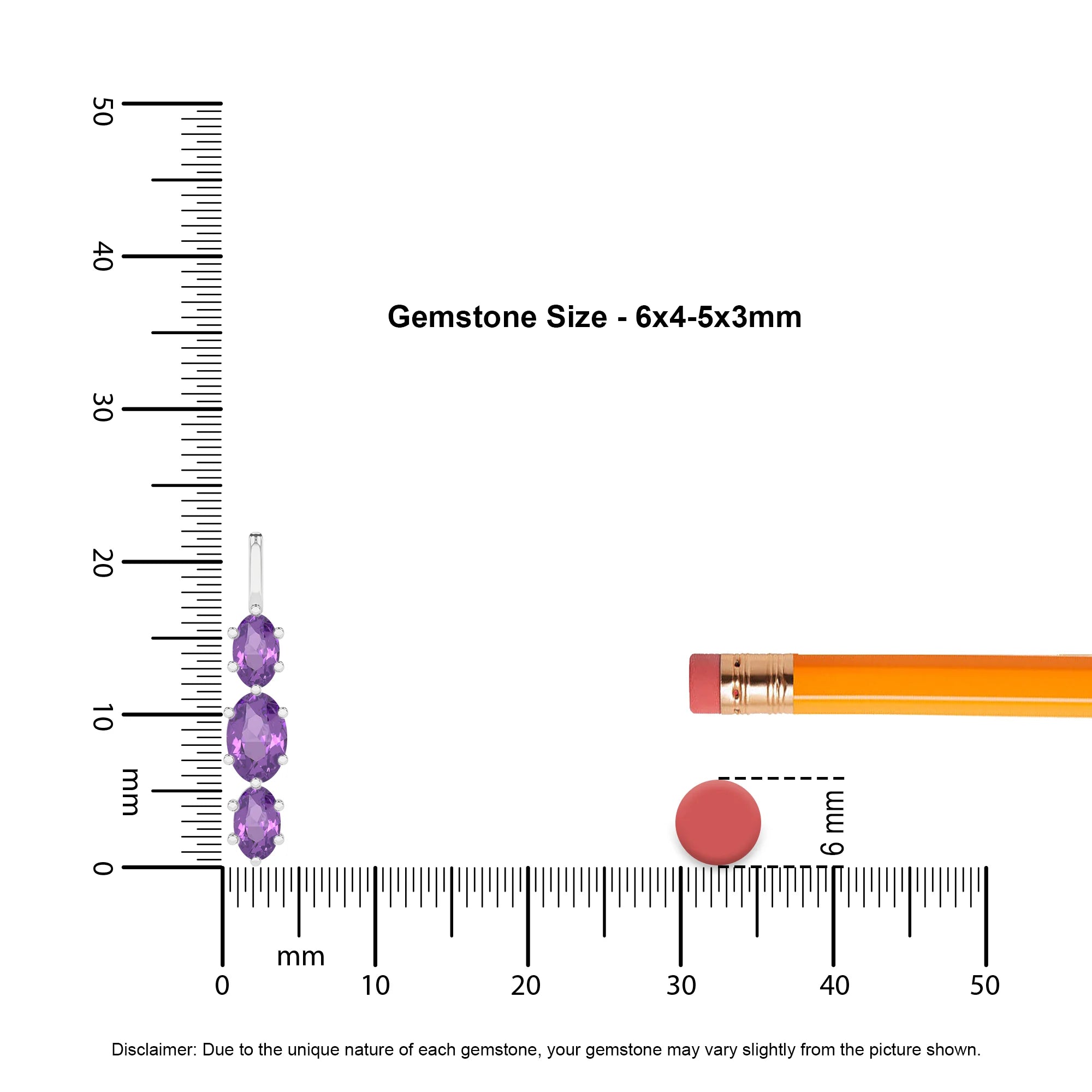 natural amethyst oval shape pendant necklace