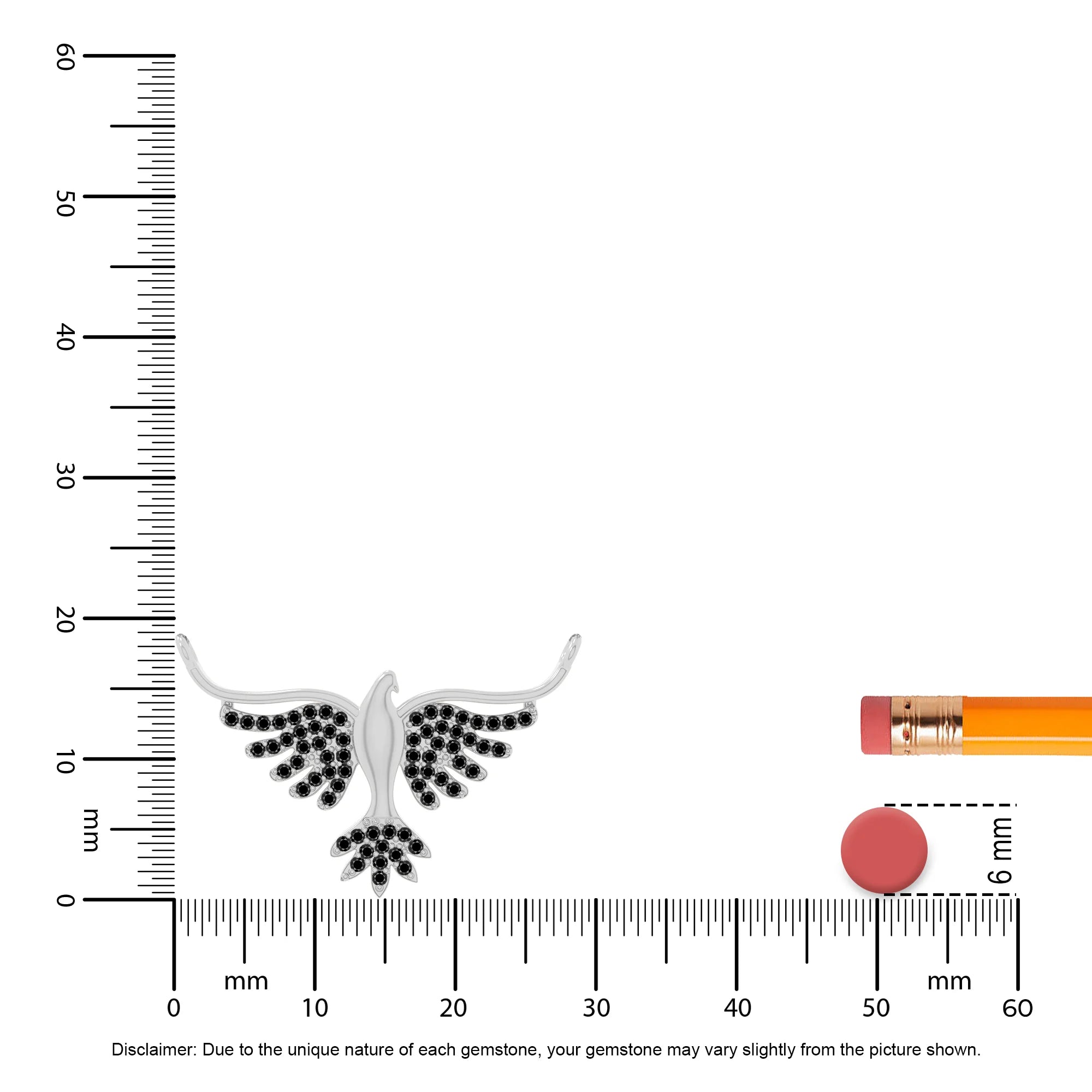 natural black-onyx phoenix eagle necklaces in sterling silver 