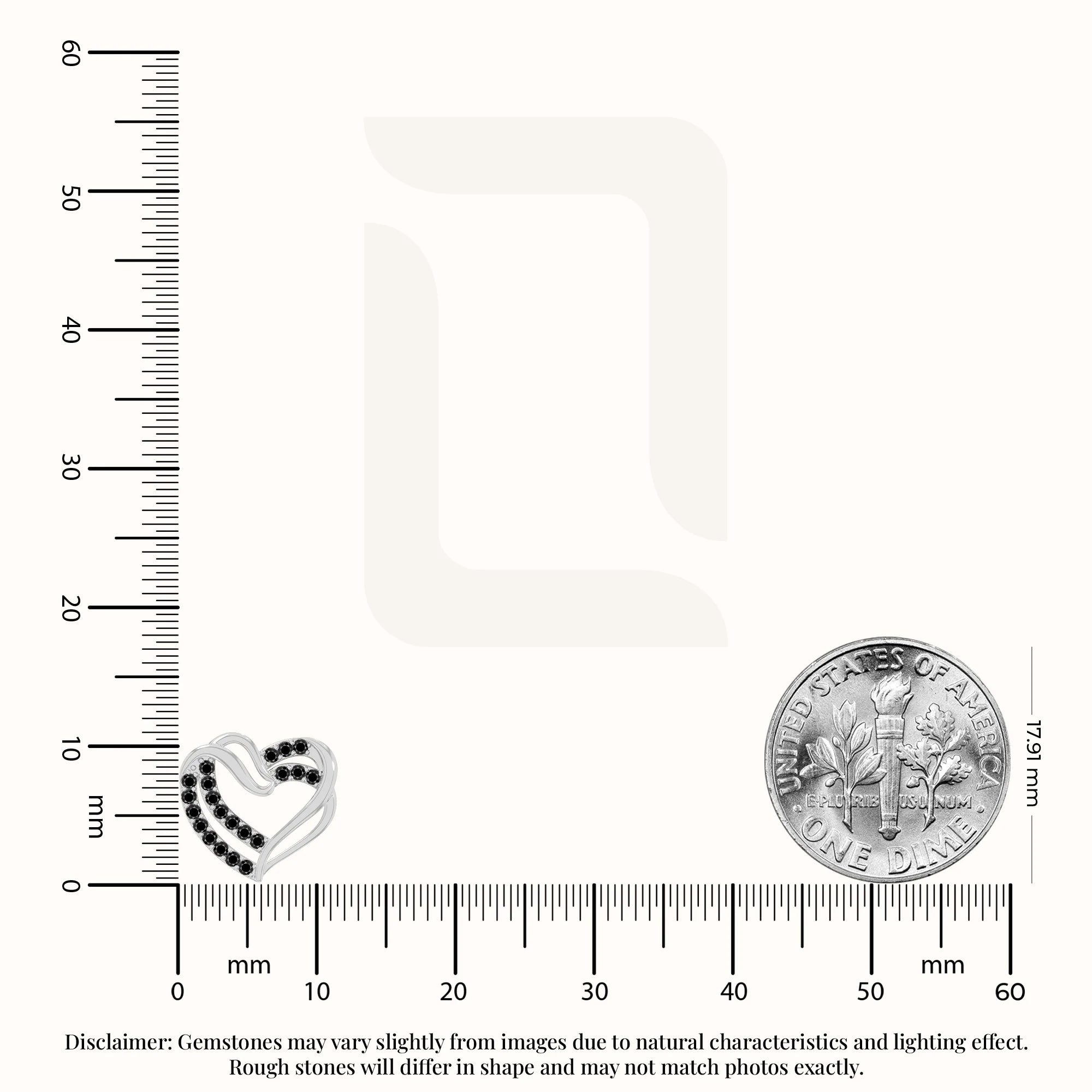 natural black-onyx heart-in-heart stud earrings in sterling silver 