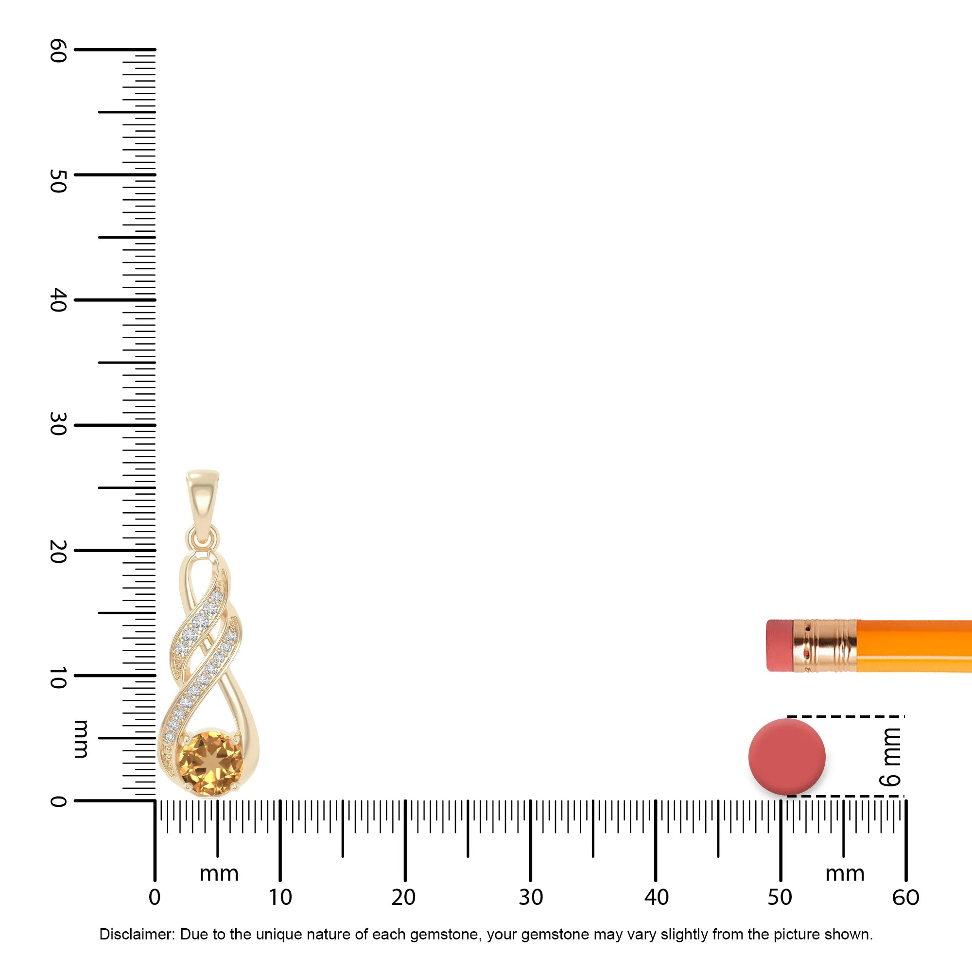 natural citrine infinity necklaces in yellow gold vermeil 