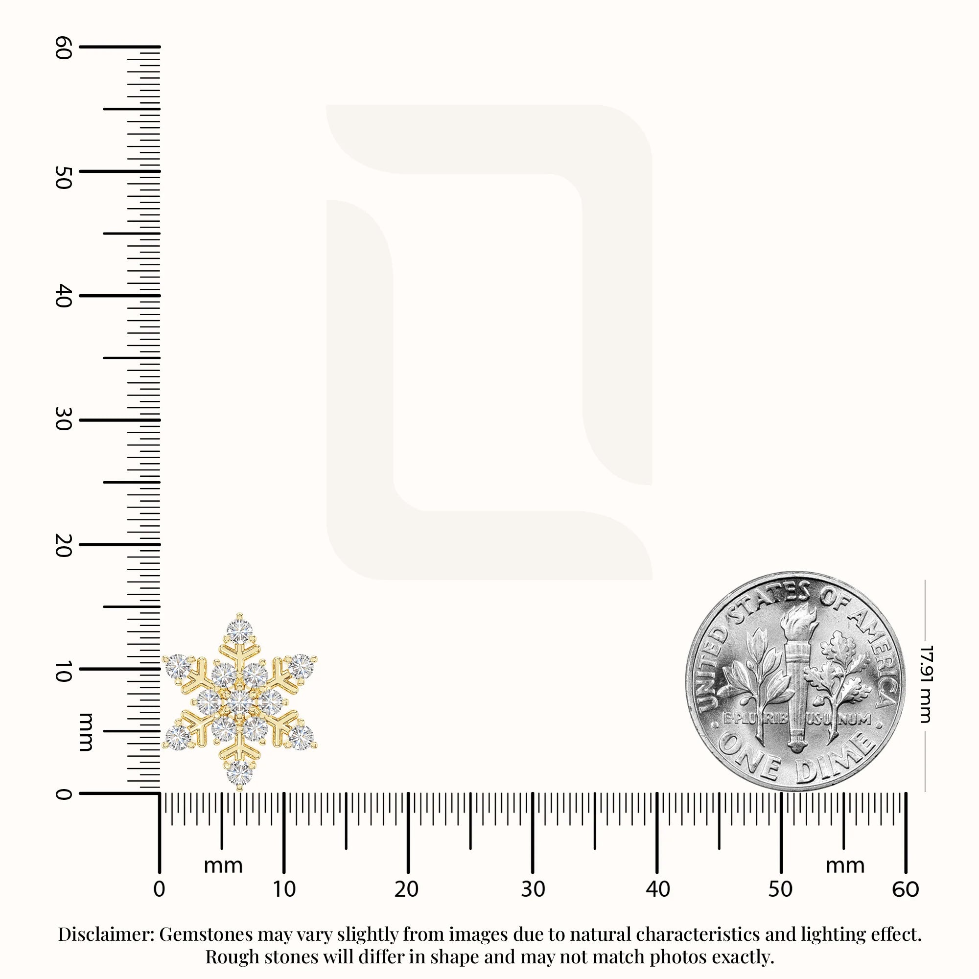 moissanite snowflake stud earrings in yellow gold vermeil 