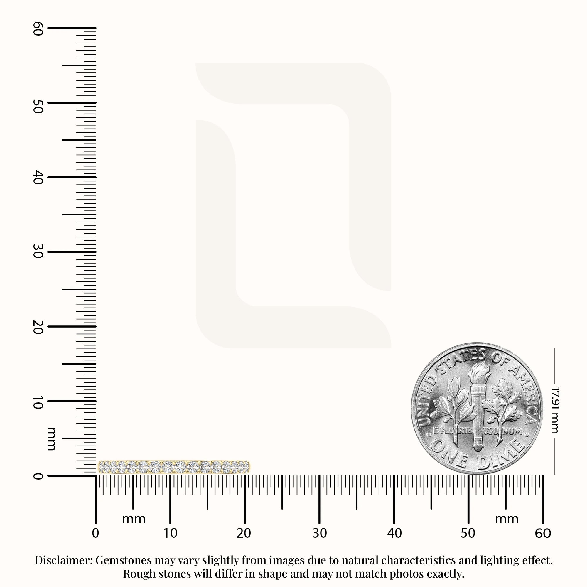 natural moissanite half eternity band rings in yellow gold vermeil
