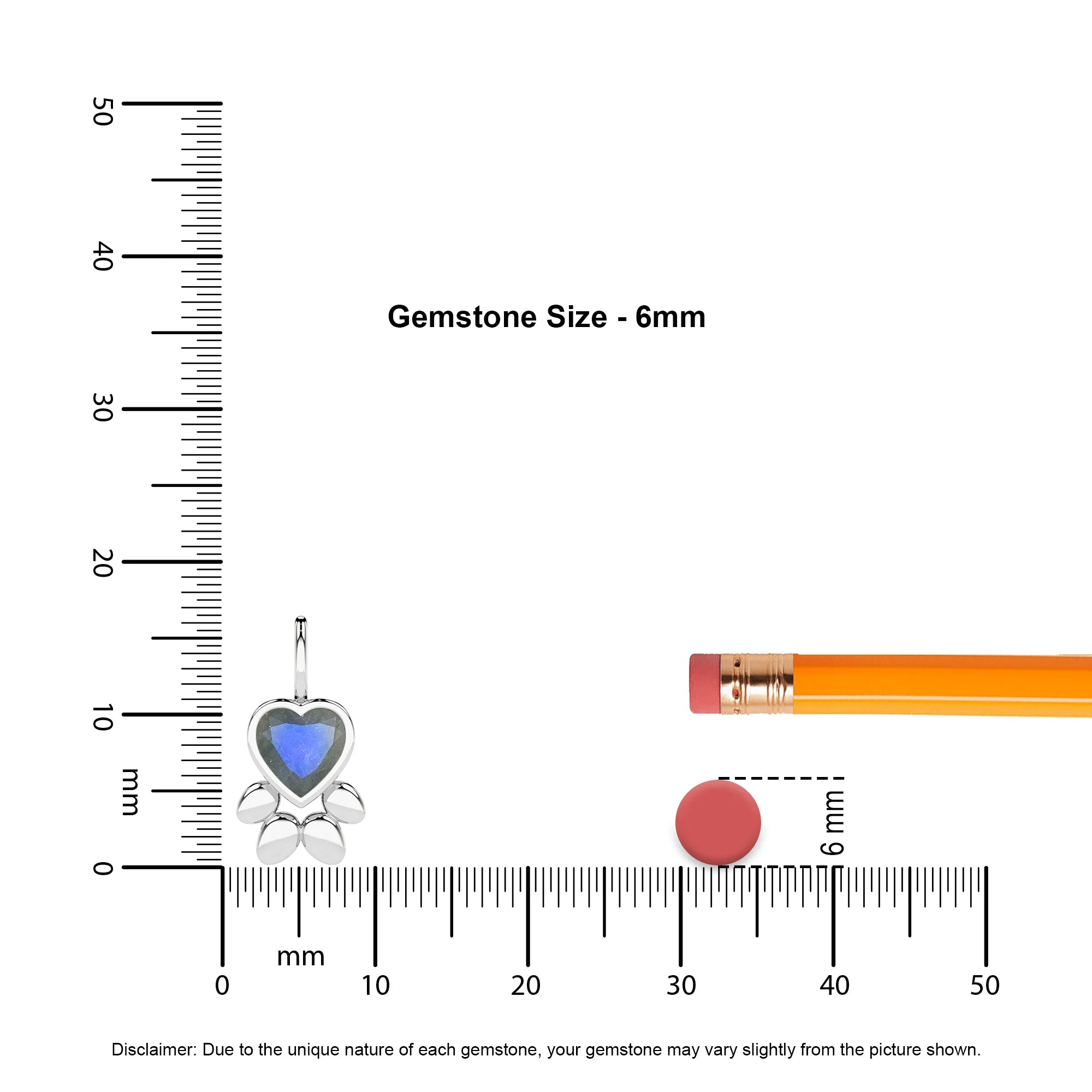 natural labradorite paw shape pendant necklace