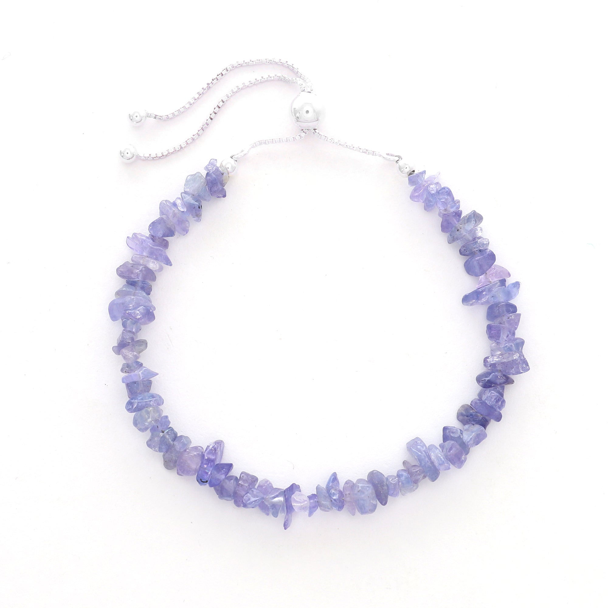 natural tanzanite rough shape bolo bracelet