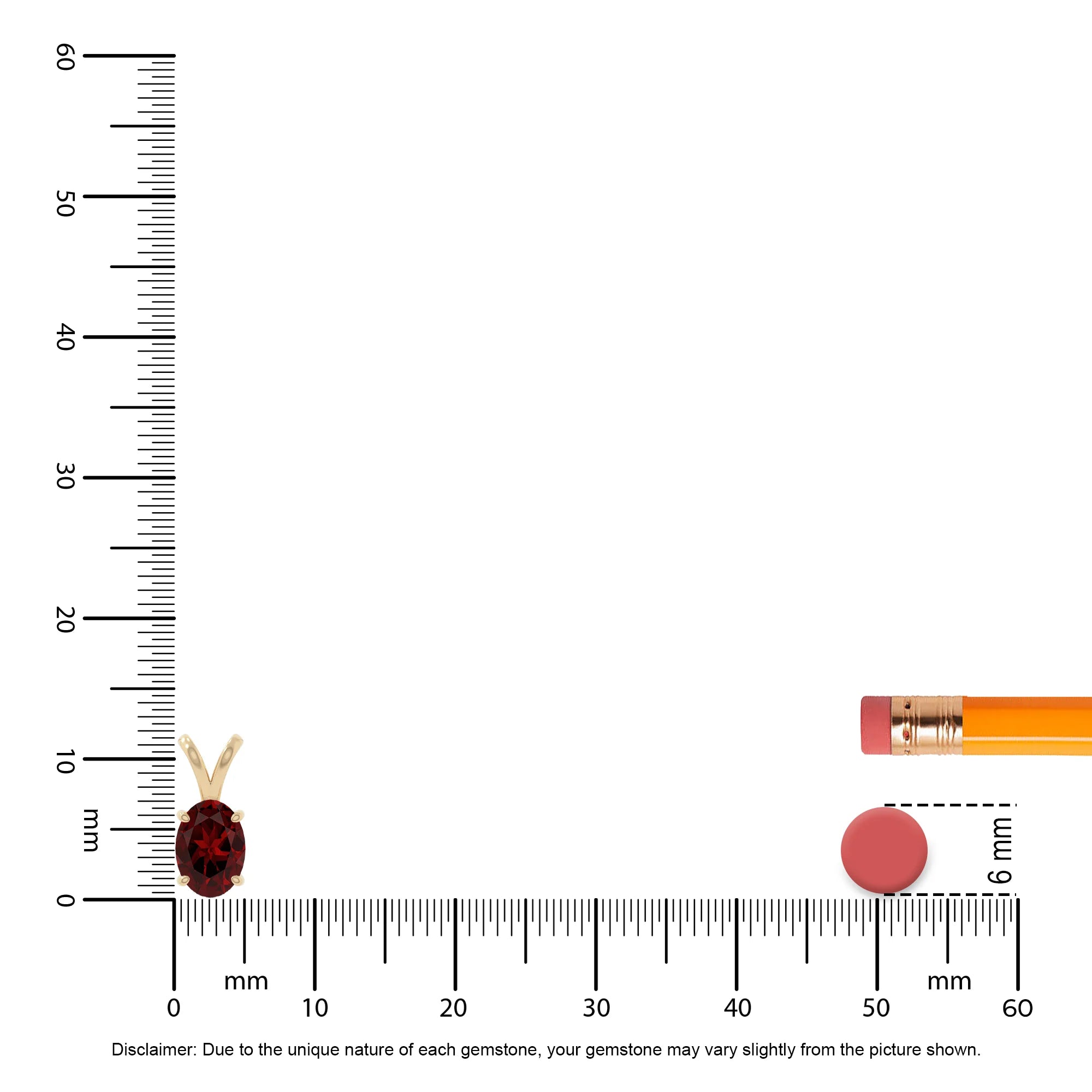 natural garnet v-bale solitaire necklaces in yellow gold vermeil 