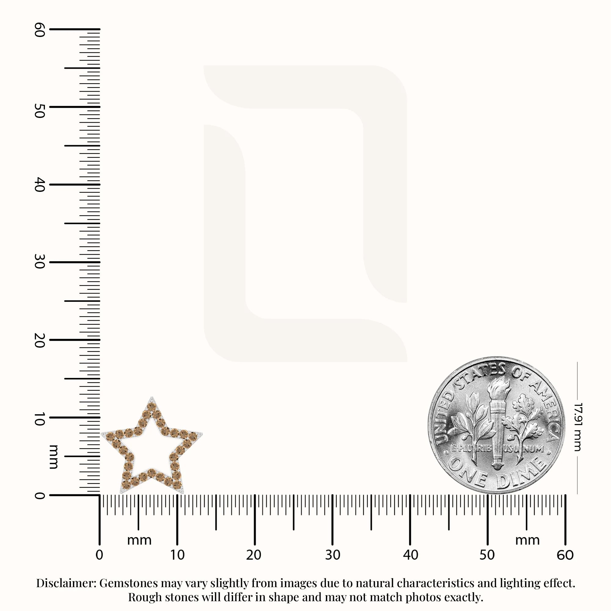 natural citrine star stud earrings in sterling silver 