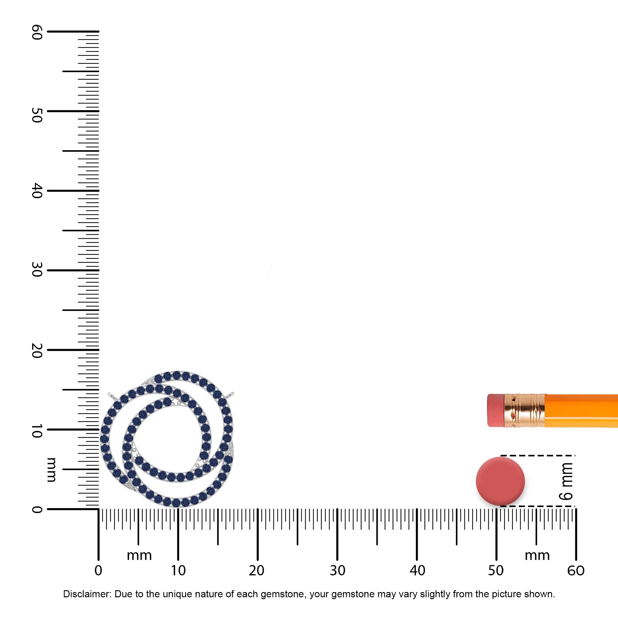 natural blue-sapphire infinity love knot necklaces in sterling silver 