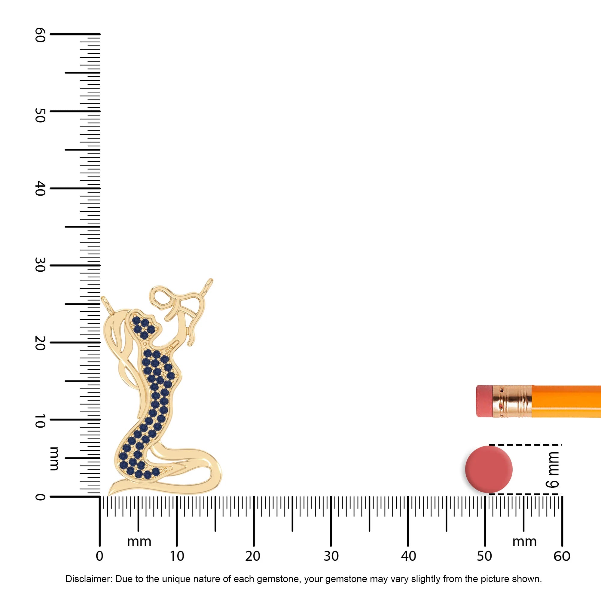 natural blue-sapphire mother child necklaces in yellow gold vermeil 