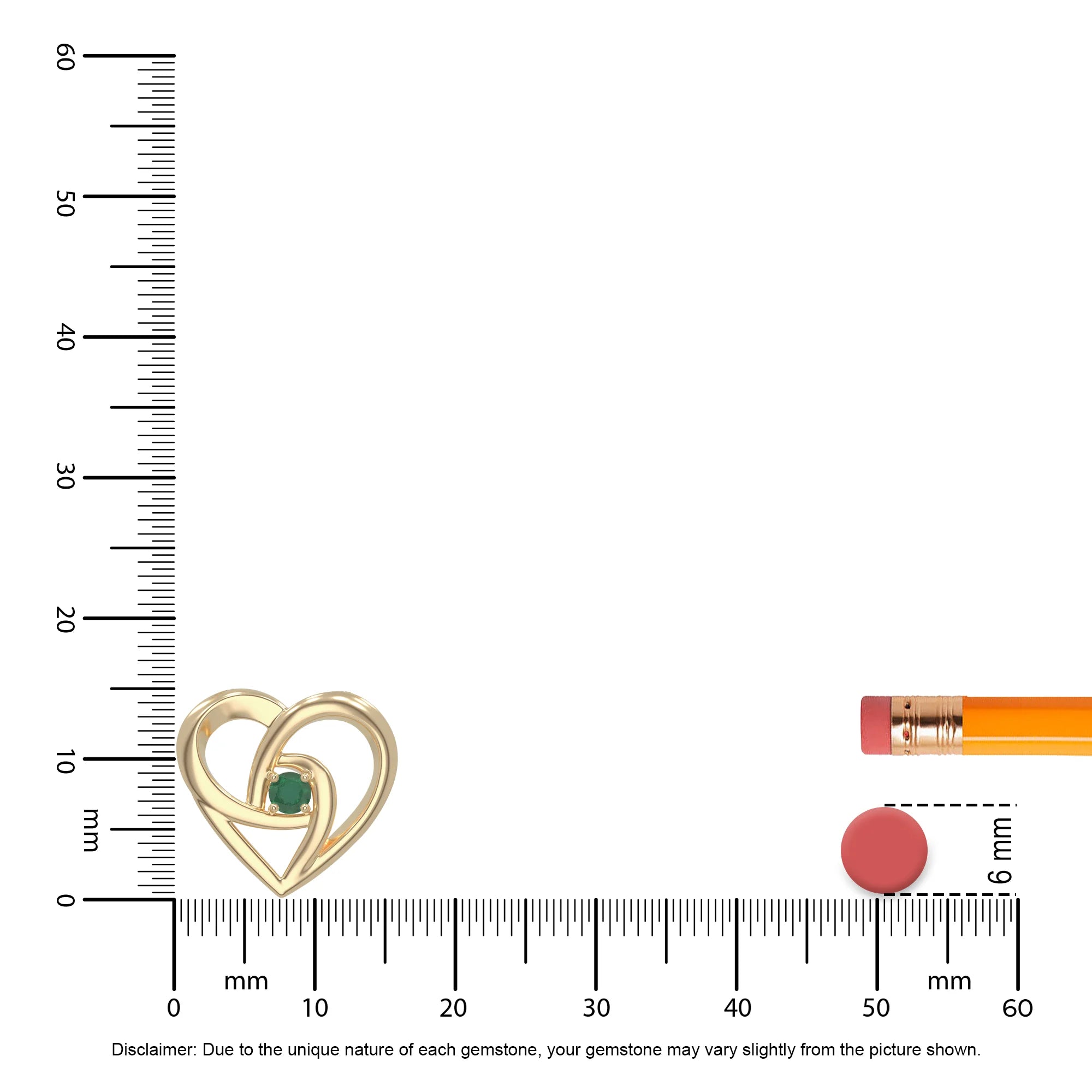 natural emerald floral heart necklaces in yellow gold vermeil 