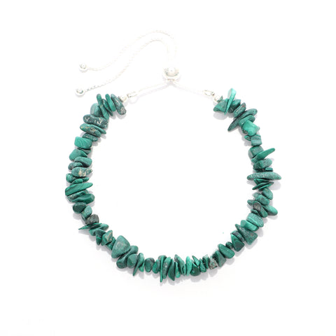 natural malachite rough shape bolo bracelet