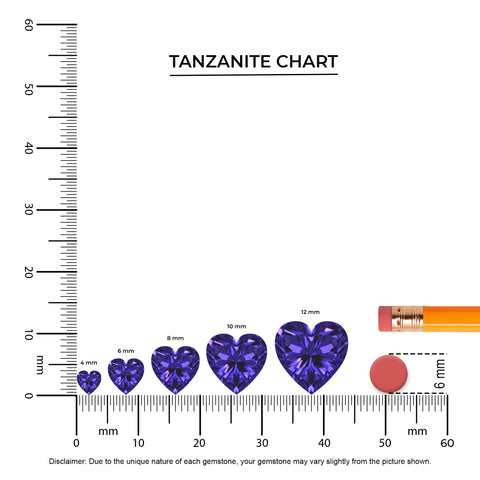 natural tanzanite heart shape solitaire v-bale pendant necklace