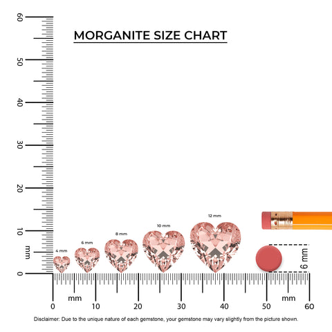 lab grown morganite heart shape solitaire v-bale pendant necklace