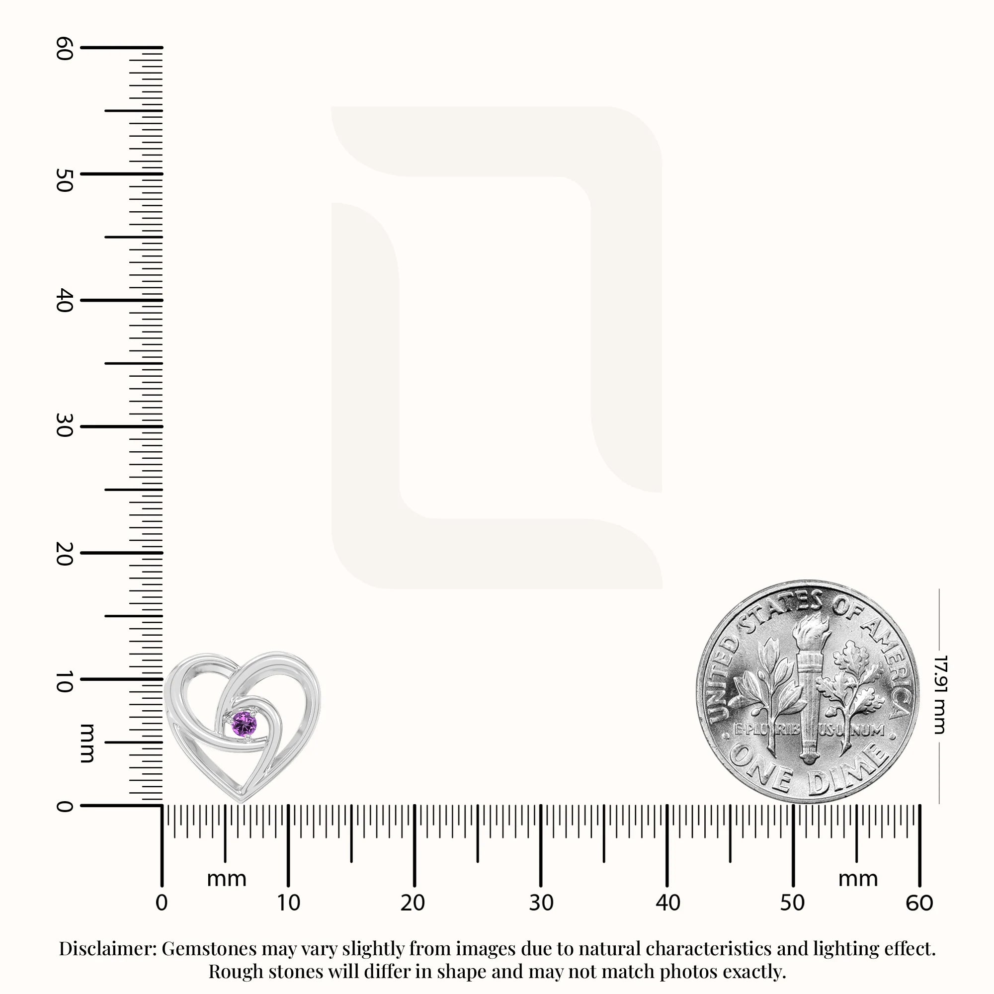 natural amethyst heart stud earrings in sterling silver 