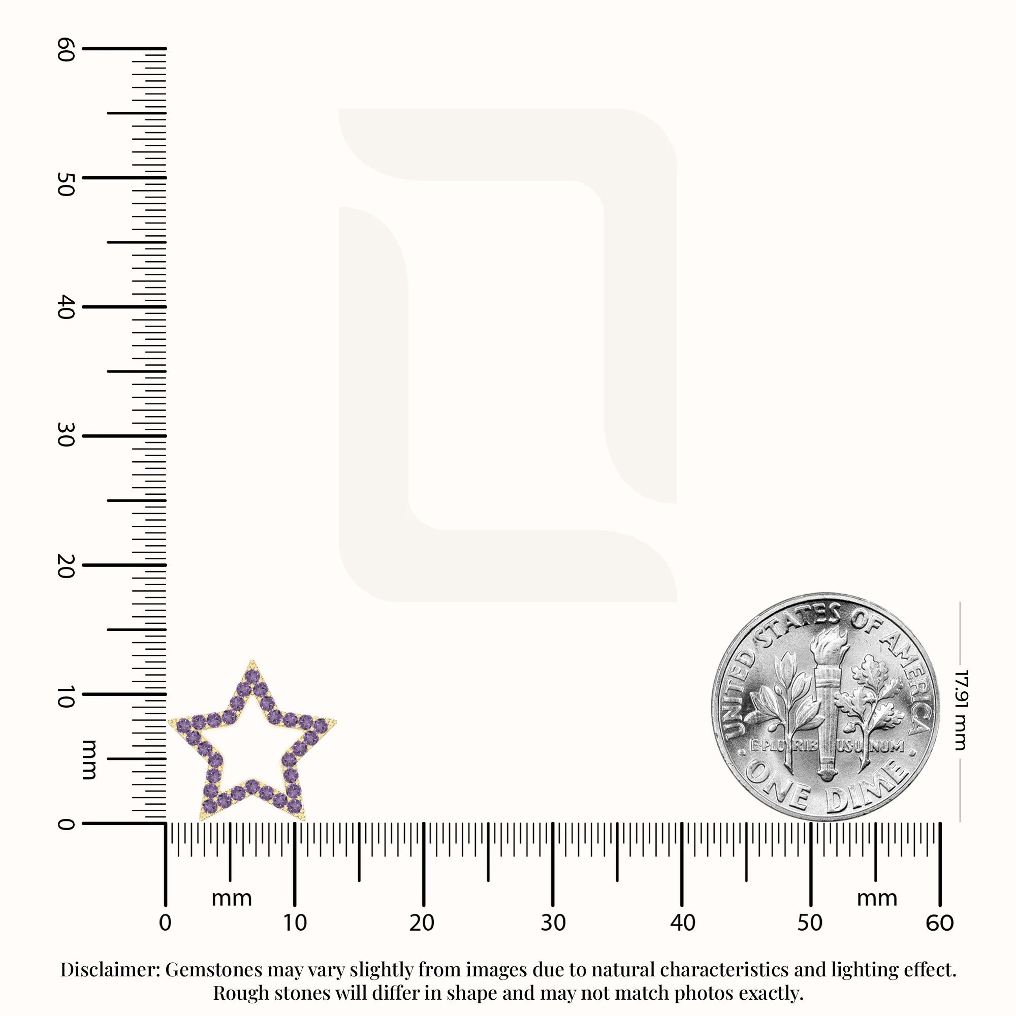 natural amethyst star stud earrings in yellow gold vermeil 