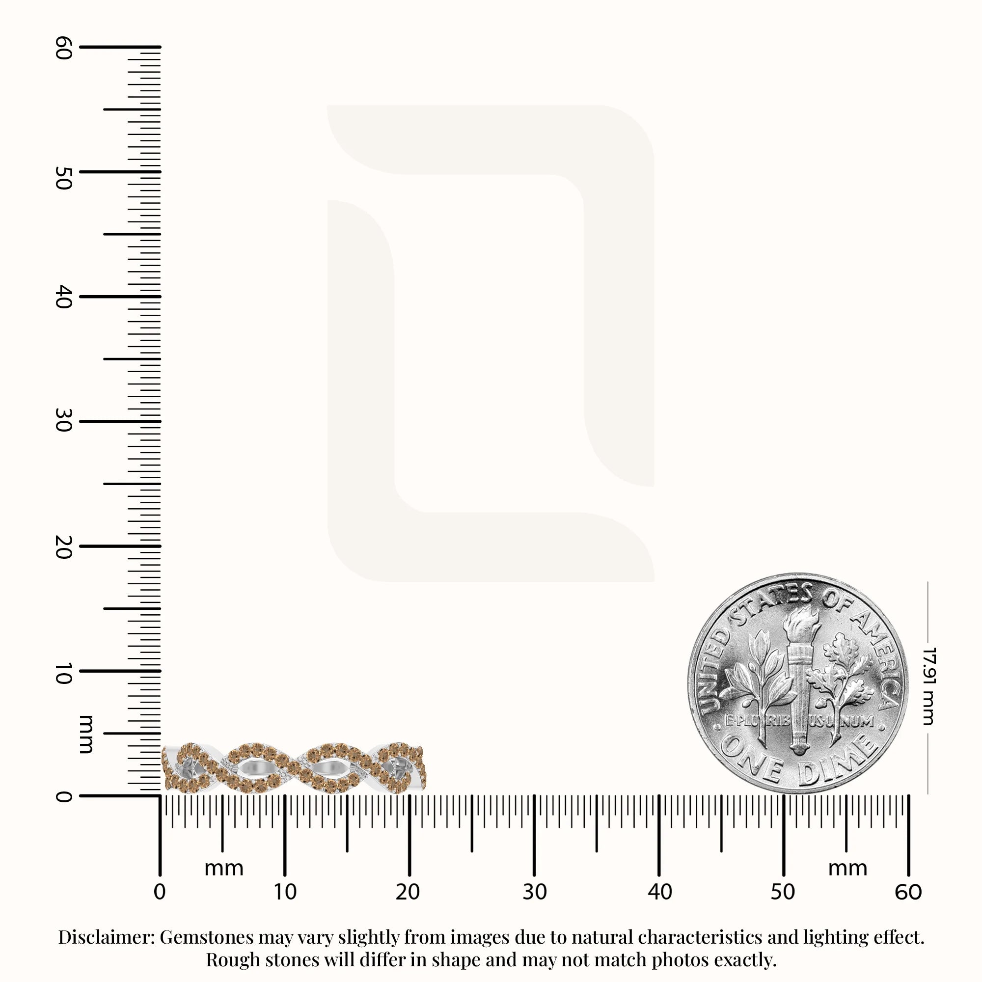 natural citrine twisted wedding band rings in sterling silver 