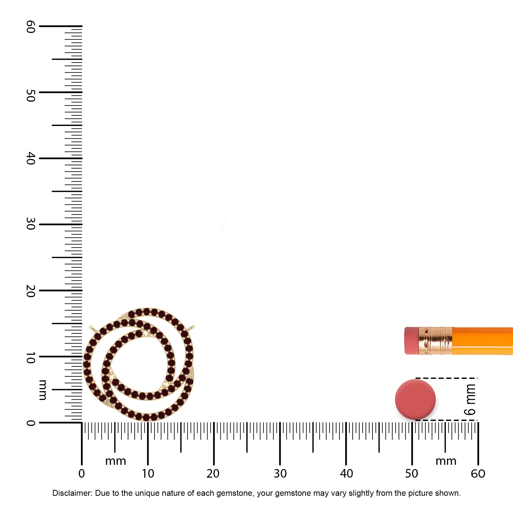 natural garnet infinity love knot necklaces in yellow gold vermeil 