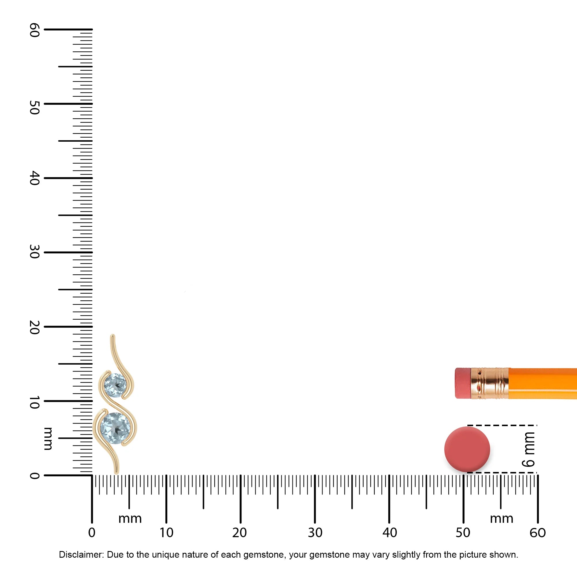 natural aquamarine 2 stone infinity necklaces in yellow gold vermeil 