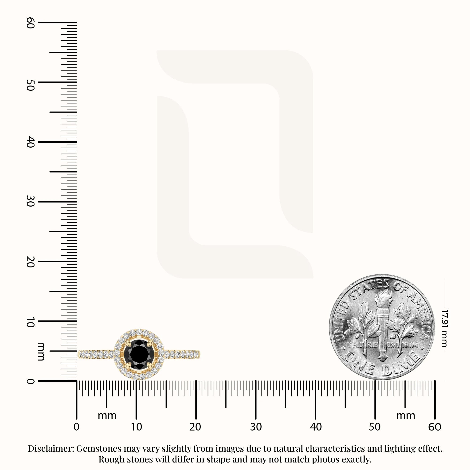 natural black onyx solitaire halo engagement rings in yellow gold vermeil