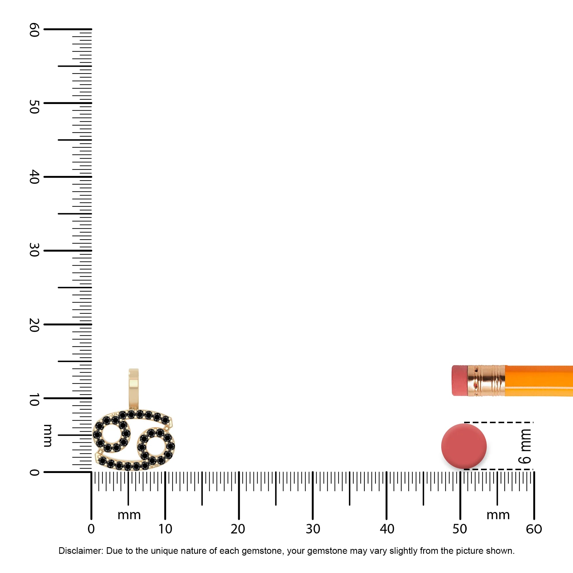 natural black-onyx cancer zodiac sign necklaces in yellow gold vermeil 