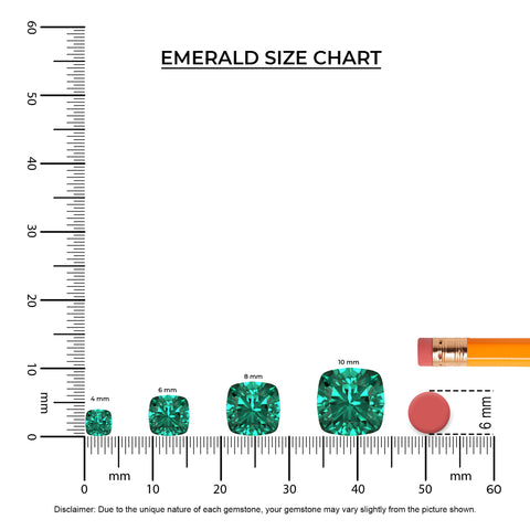 lab-grown emerald cushion solitaire engagement ring