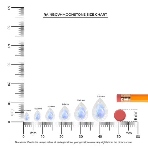 natural rainbow-moonstone pear solitaire engagement ring