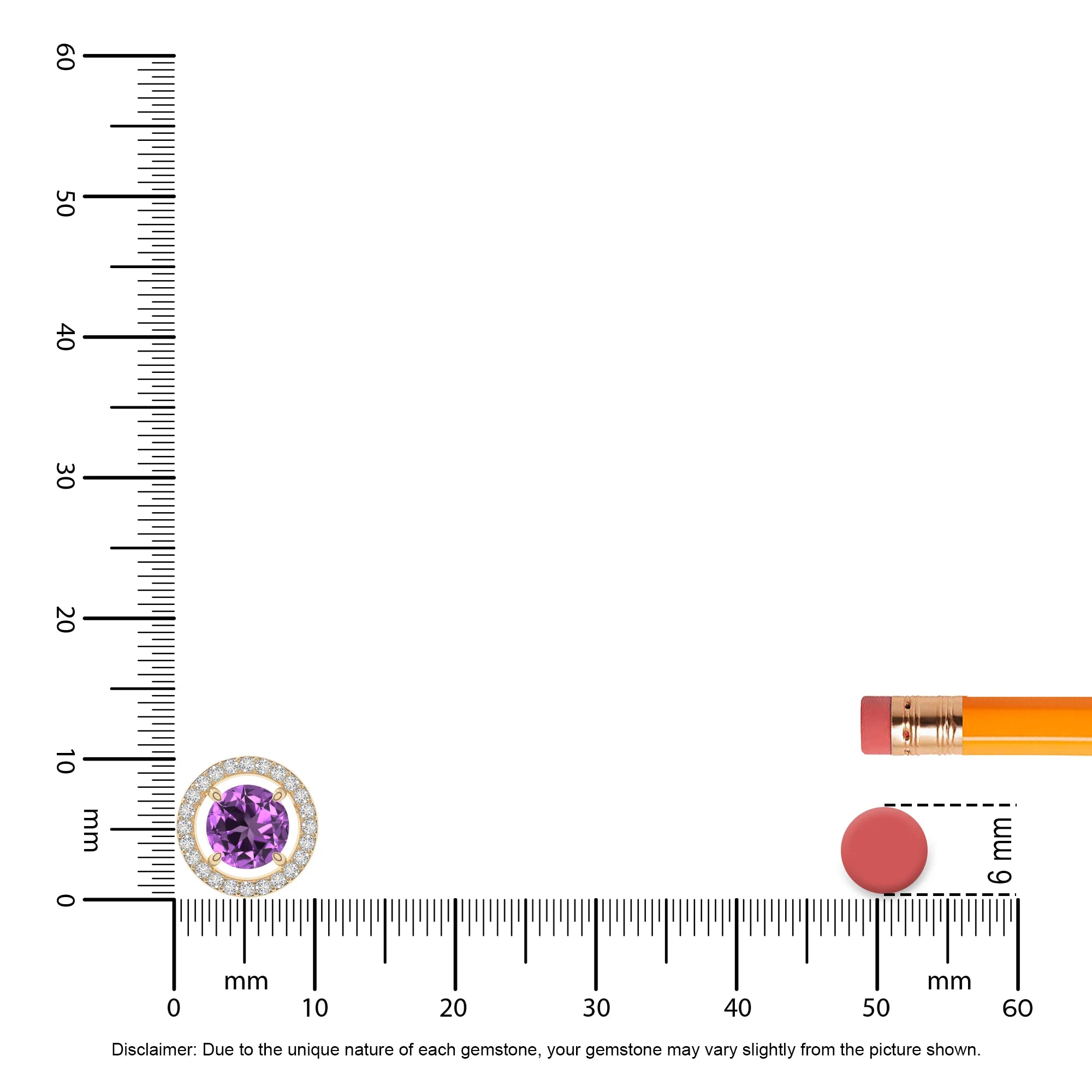 natural amethyst solitaire halo necklaces in yellow gold vermeil 