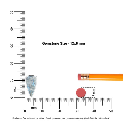 natural rainbow-moonstone bullet shape pendant necklace