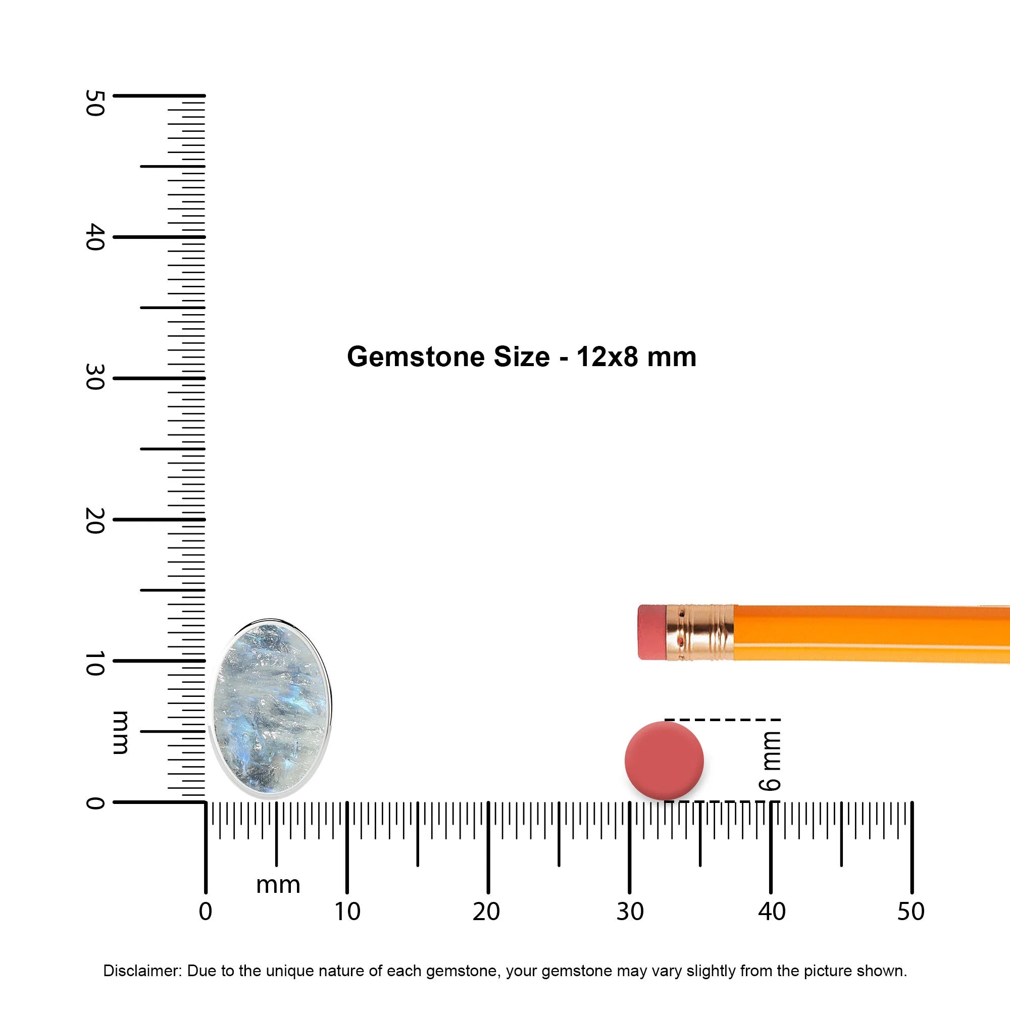 natural rainbow-moonstone oval shape pendant necklace