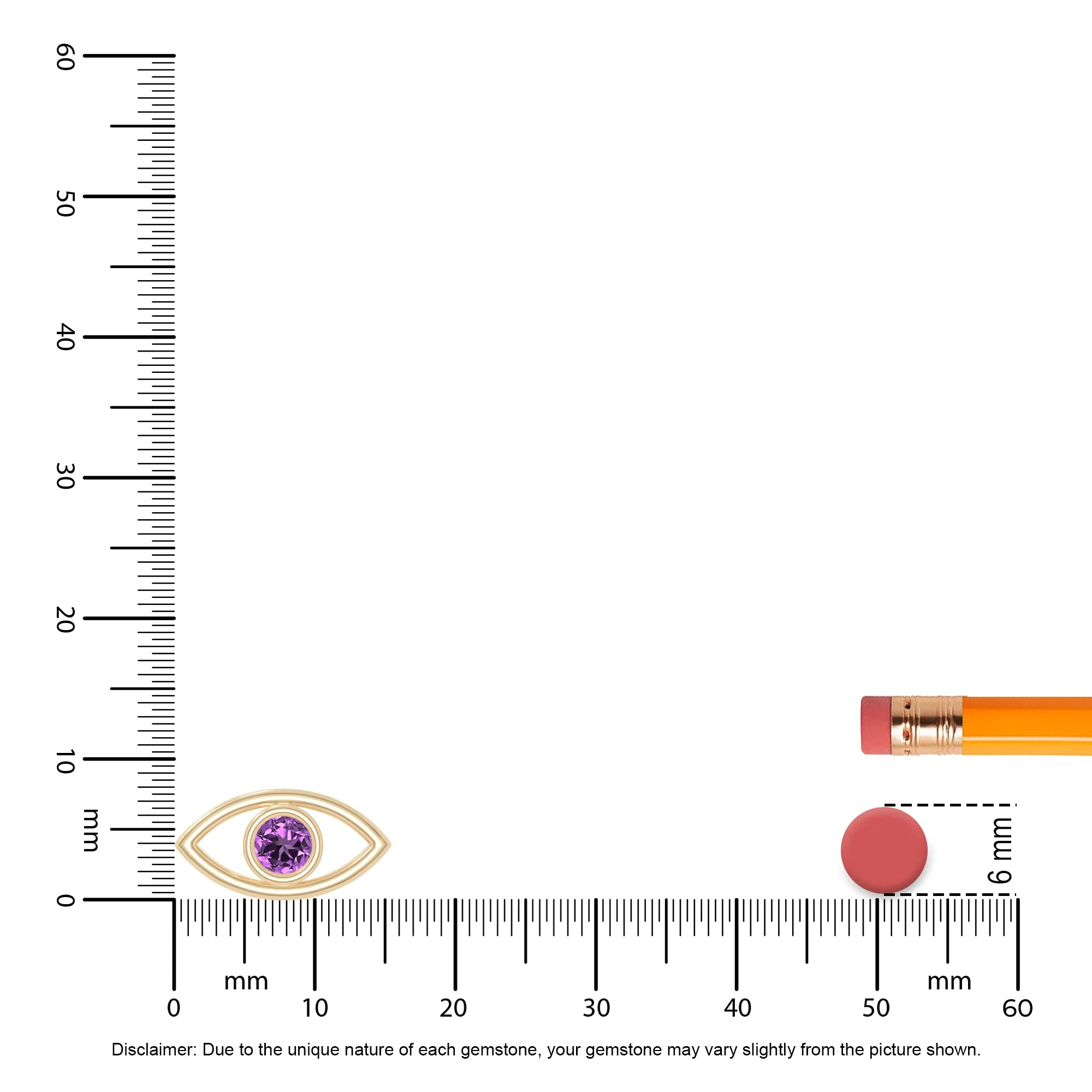 natural amethyst evil eye necklaces in yellow gold vermeil 